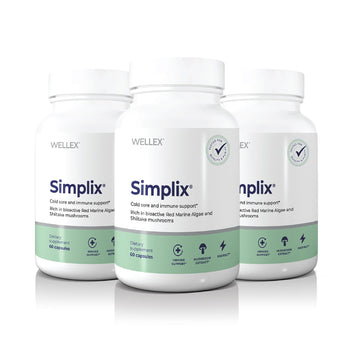 Simplix | Natural Supplement to Strengthen The Immune System | Respond to Outbreaks | Source of Highly Researched Mushroom & Seaweed Polysaccharides 60 Veggie Capsules (3 Pack) (180 Count) Papillex uk supplements