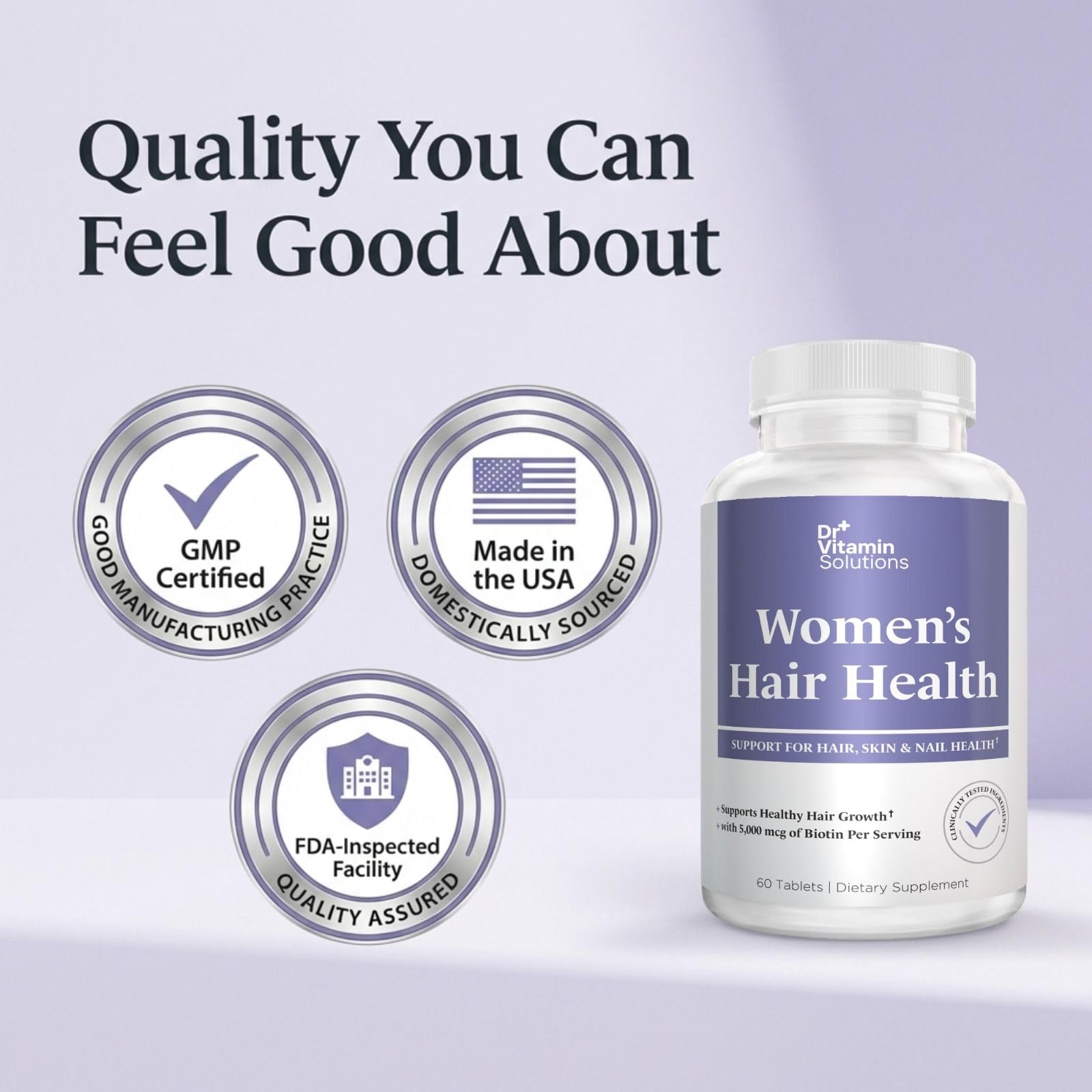 Dr Vitamin Women's Hair Health - Hair, Skin & Nails Support with Biotin & Collagen - 60 Tablets DR VITAMIN SOLUTIONS uk supplements