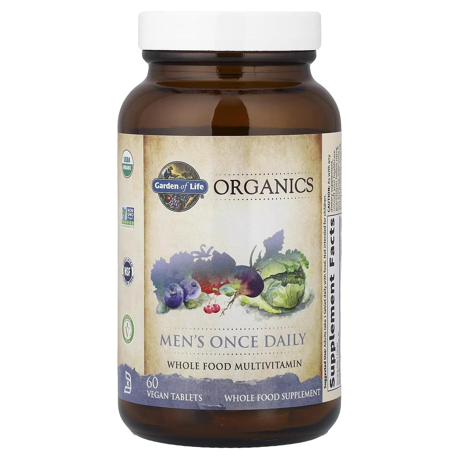 Garden of Life Once Daily Whole Food Multivitamin for Men, Organic Mens Vitamins & Minerals, Vitamin C, Zinc, Vegan Garden of Life uk supplements
