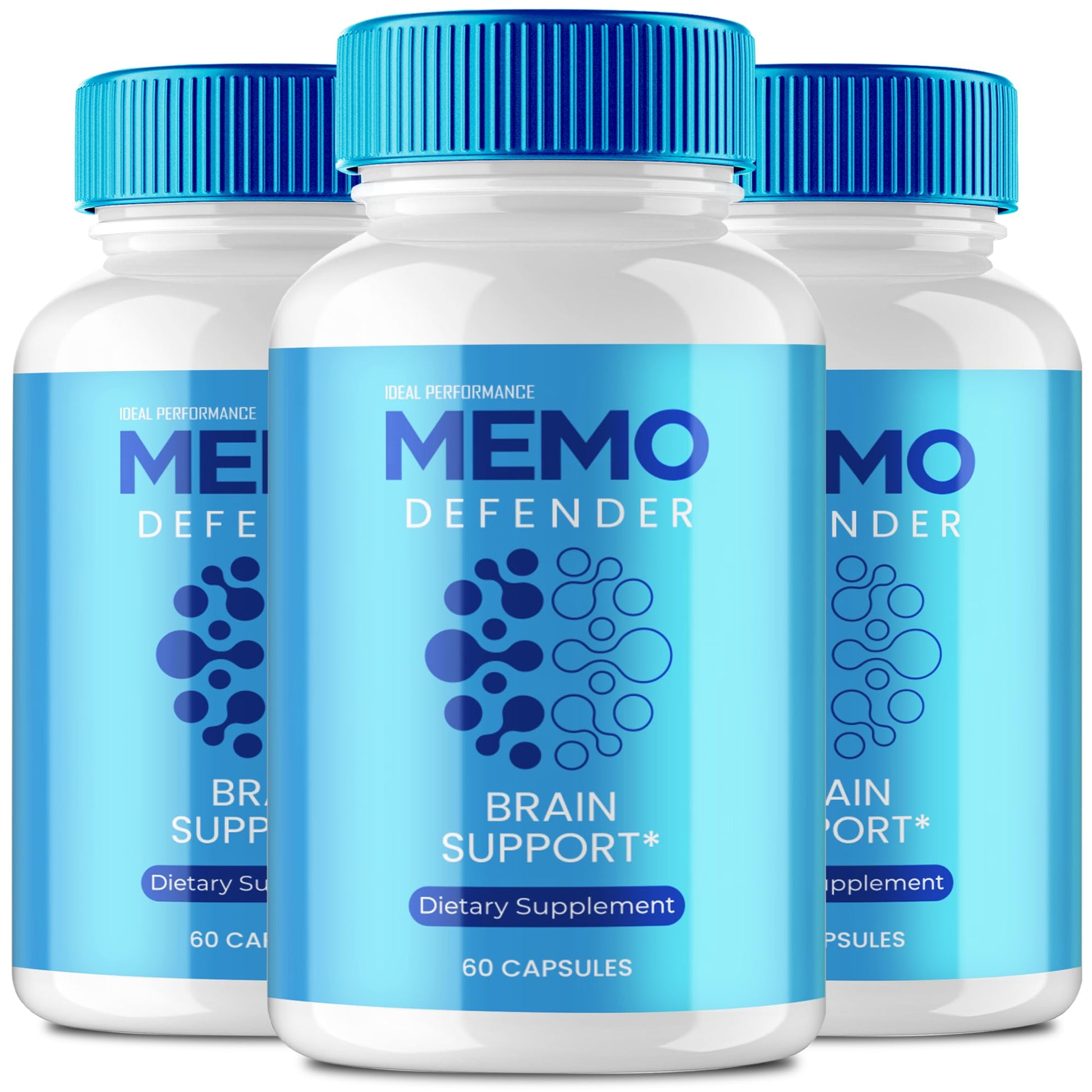 Memo Defender Brain and Memory Support Capsules, Memo Defender for Memory Supplement Pills, Advanced Formula Nootropic Pills for Brain Health Support, MemoDefender Health Blend Reviews (3 Pack) IDEAL PERFORMANCE uk supplements