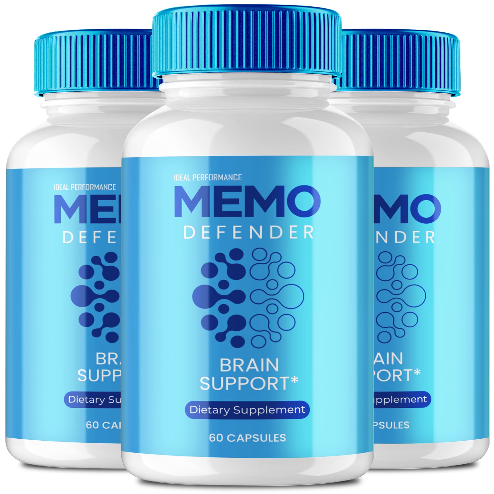 Memo Defender Brain and Memory Support Capsules, Memo Defender for Memory Supplement Pills, Advanced Formula Nootropic Pills for Brain Health Support, MemoDefender Health Blend Reviews (3 Pack) IDEAL PERFORMANCE uk supplements