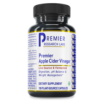 Premier Research Labs Apple Cider Vinegar Capsules - ACV Capsules, Apple Cider Vinegar Pills, Supplement for Digestion, pH Balance, Microbiome Health for Women and Men - 150 Vegetarian Capsules Premier Research Labs uk supplements