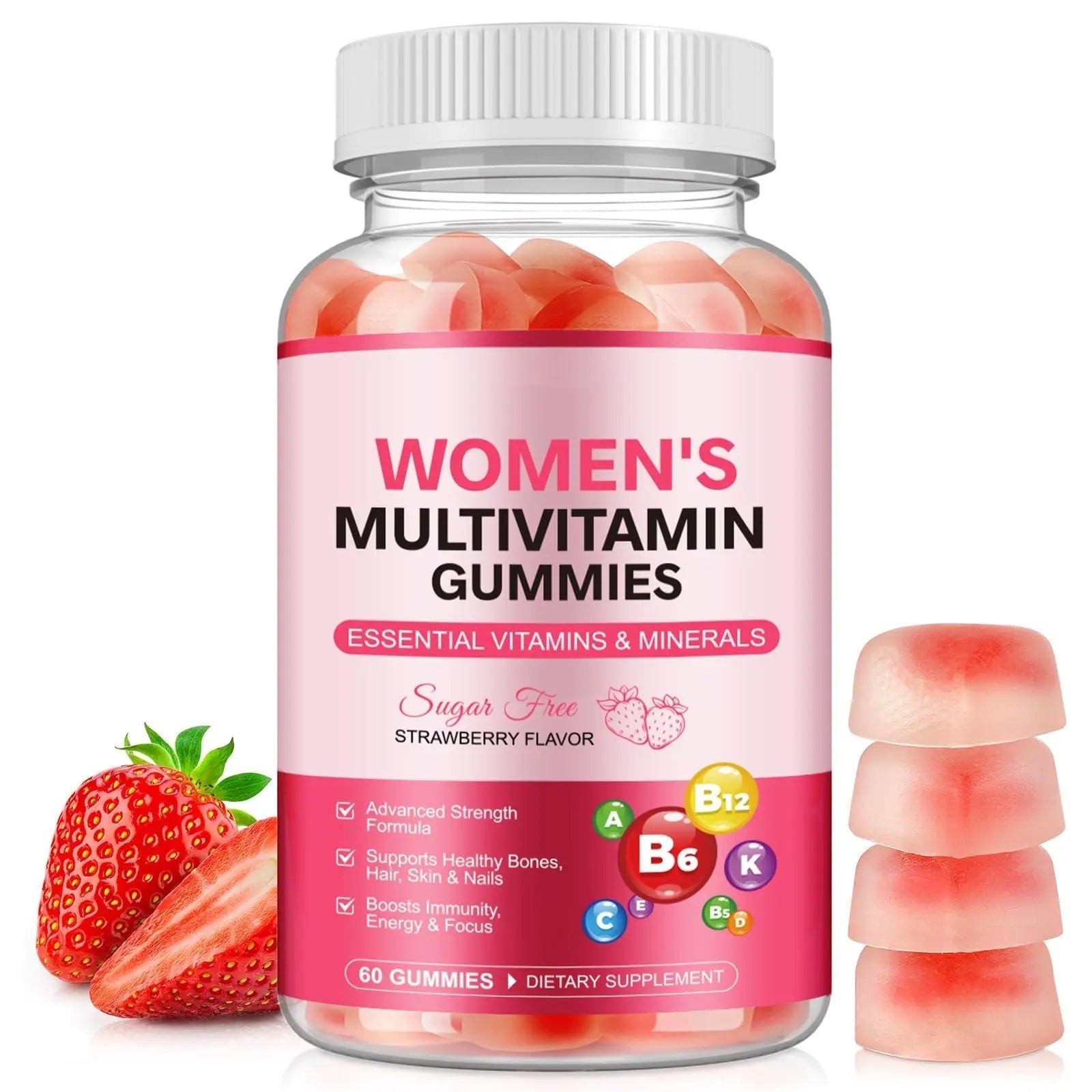Women's Multivitamin Gummy, Vitamins A, C, D, E, K, B6, and B12 Womens Daily Multivitamin Gummy for Hair,Skin & Nails, Immune Energy Frovetani uk supplements