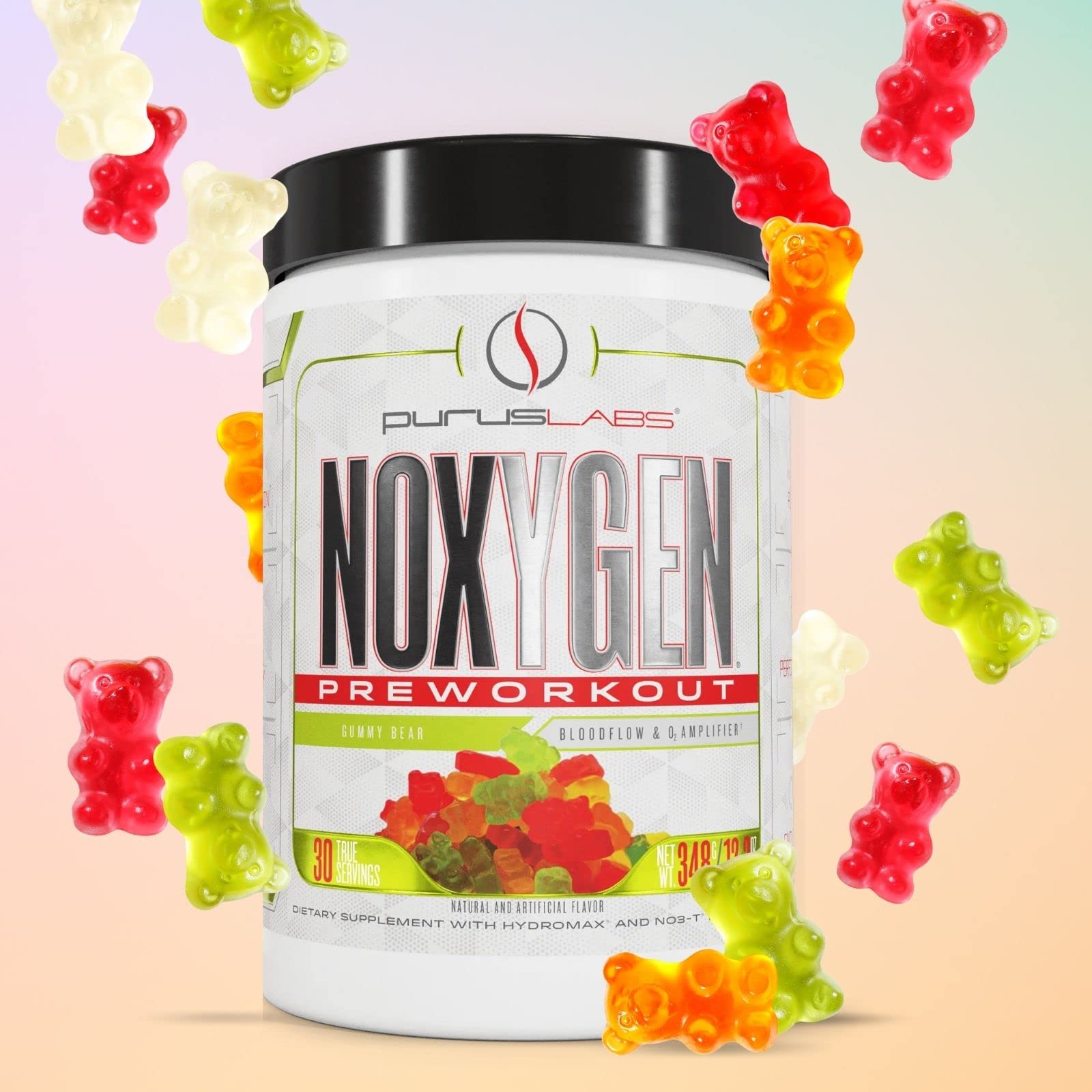 Purus Labs NOXYGEN PREWORKOUT Powder, 30 Servings (Gummy Bear) Purus Labs uk supplements