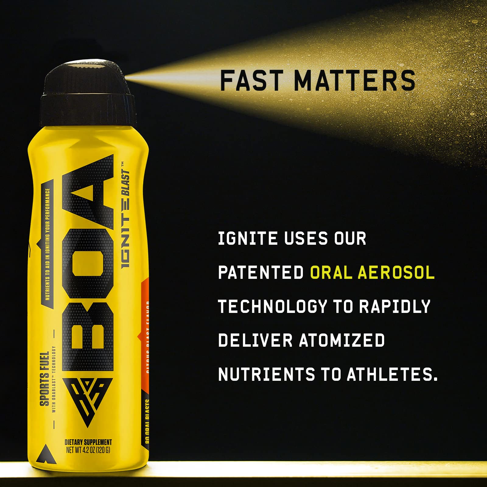 BOA Ignite Blast – Oral Aerosol Rapid Energy Solution – Pre Workout with Caffeine, B Vitamins BOA Nutrition Inc uk supplements