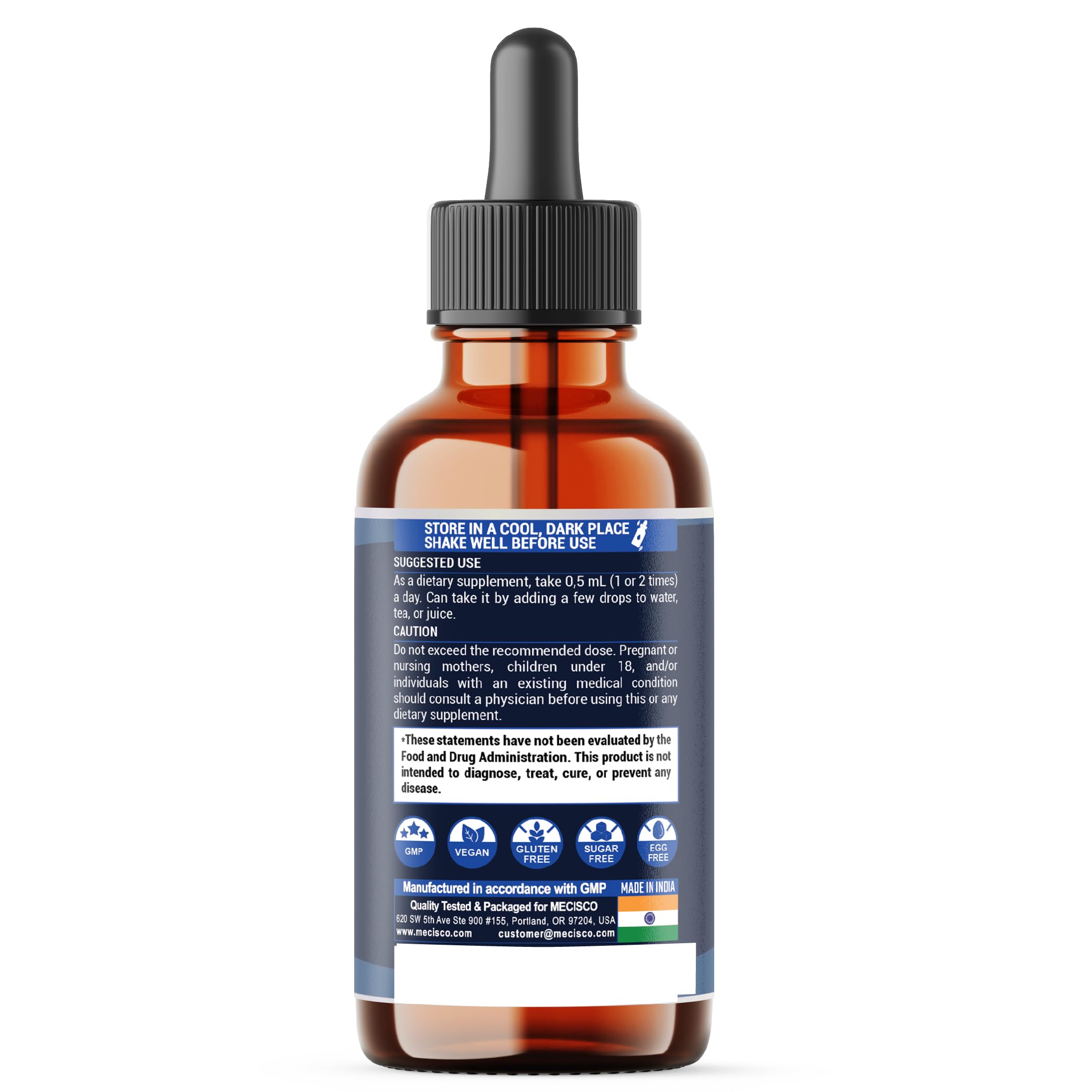 10in1 Lemon Balm Liquid Drops Blend Includes Vitamin D3, Vitamin K2, Lemon Balm, Ginger, Turmeric, Ceylon Cinnamon, Black Pepper, Cayenne Pepper, Berberine, Valerian Root - 1 FL Oz - 2 Month Supply Mecisco uk supplements