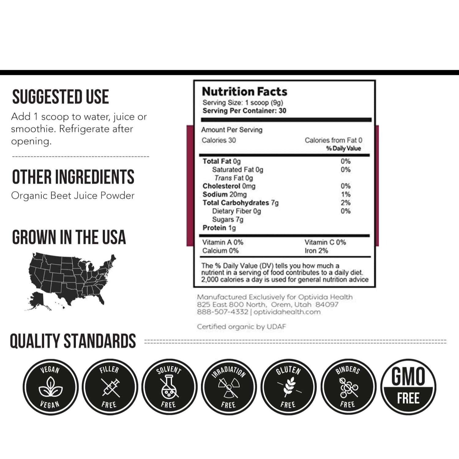 OPTIVIDA Nitric Oxide Beet Powder Organic | All Natural Beets Roots Supplements OPTIVIDA uk supplements