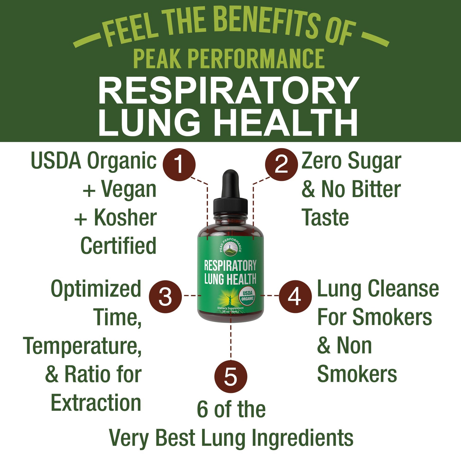 USDA Organic Lung Detox for Smokers and Non Smokers with 6 Top Ingredients. Mullein Leaf, Marshmallow Root, Calendula. Lungs Cleanse for Better Respiratory Health. Liquid Drops Tincture Supplement Peak Performance uk supplements
