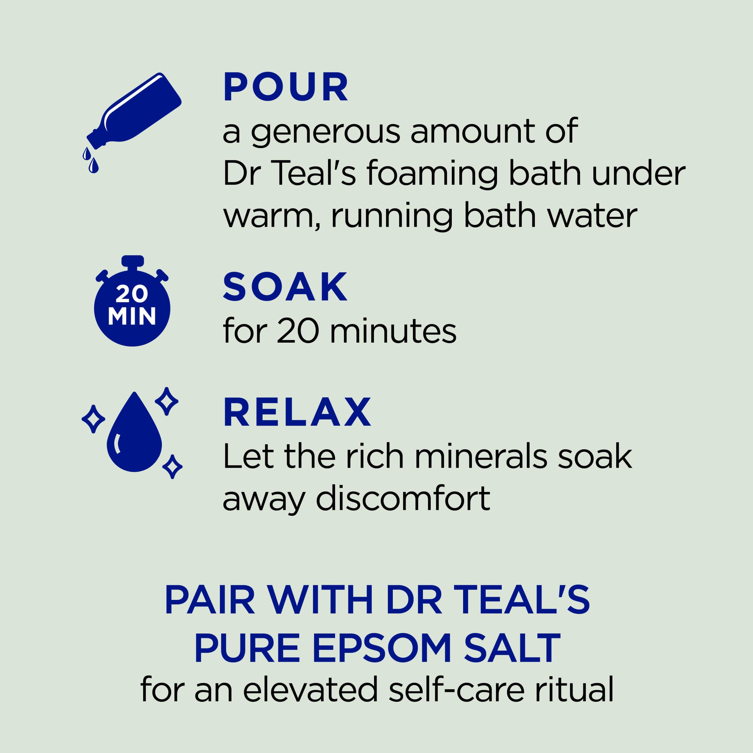 Dr Teal's Foaming Bath with Pure Epsom Salt, Relax & Relief with Eucalyptus & Spearmint Dr Teal's uk supplements