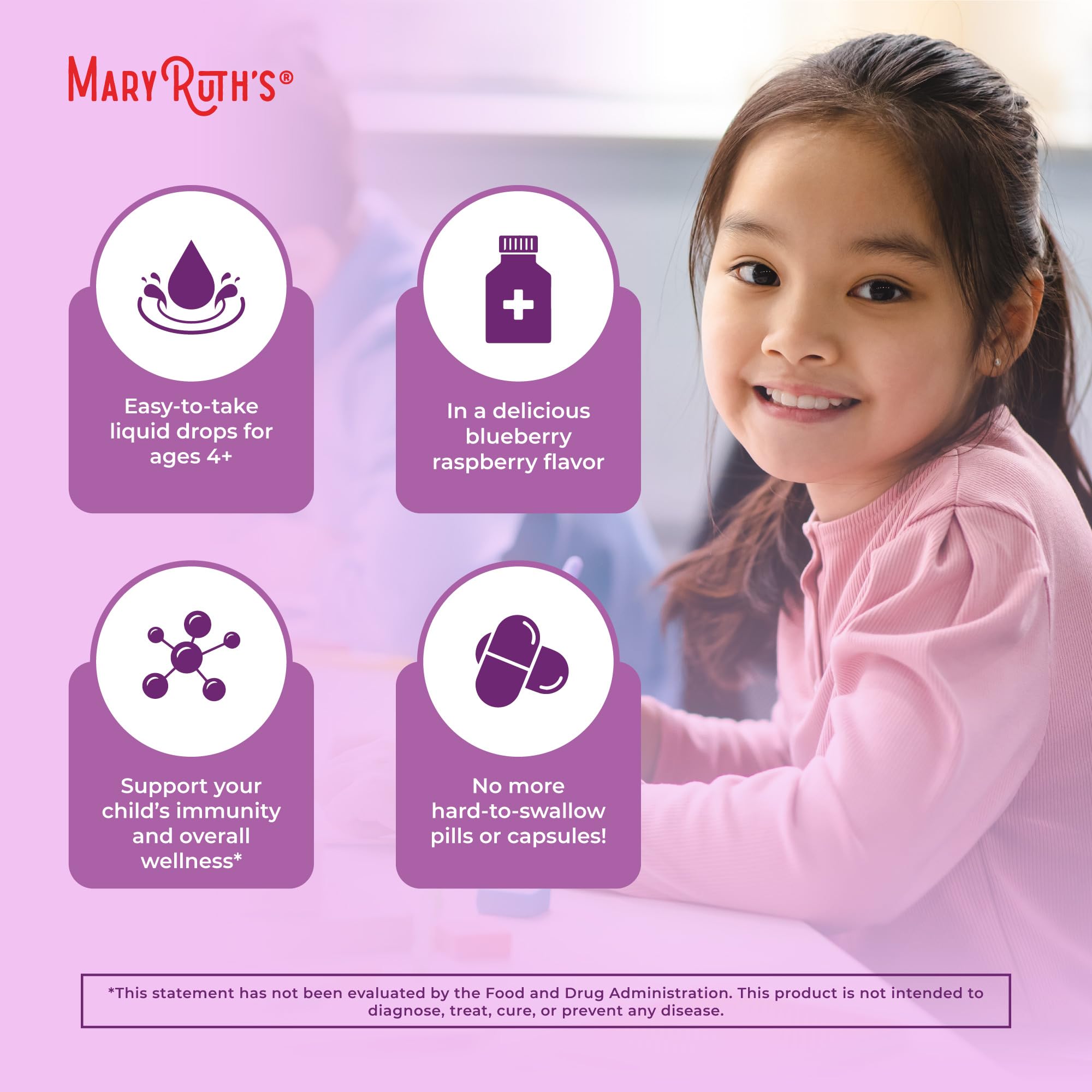 MaryRuth Organics USDA Organic Elderberry Liquid Drops for Kids | Vegan Elderberry Extract Organic Glycerin | Immune Support Supplement | Overall Health | Formulated for Ages 4-13 | 1oz MARYRUTH'S uk supplements