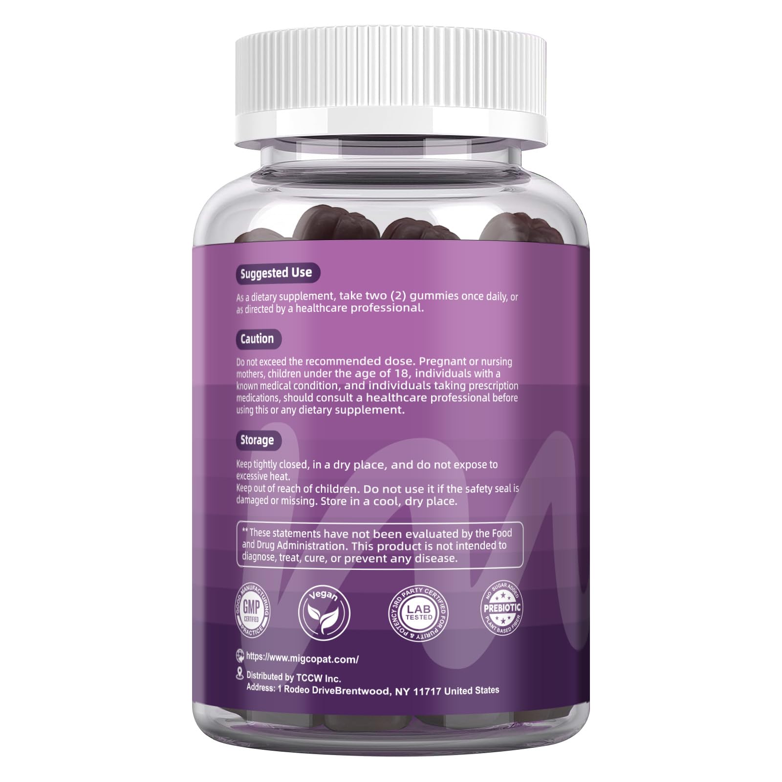 Migcopat Pre Post Probiotics Gummies, 5 in 1 Probiotic Prebiotic Postbiotic Digestive Enzymes with Fiber, 120 Billion CFU Probiotics Complete Gut Support, Sugar Free, Vegan, BlackBerry Flavor, 60 Cts Migcopat uk supplements