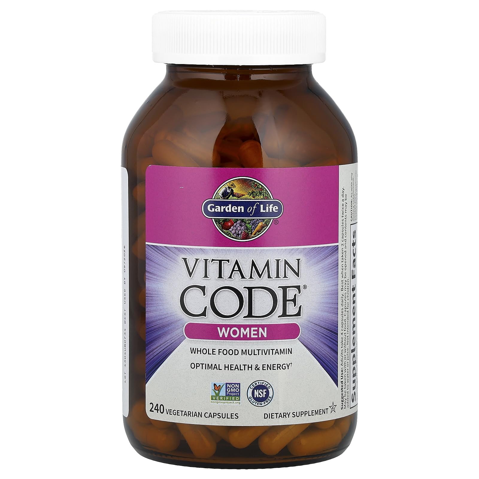Garden of Life Multivitamin for Women, Vitamin Code Women's Multi - Whole Food Womens Multi Vitamins, Iron, Folate not Folic Acid, Vitamin A and Probiotics Garden of Life uk supplements
