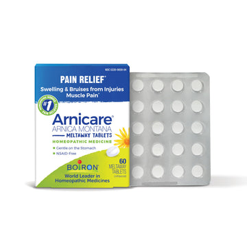 Boiron Arnicare Tablets for Pain Relief from Muscle Pain, Joint Soreness, Swelling from Injury or Bruises - 60 Count Boiron uk supplements