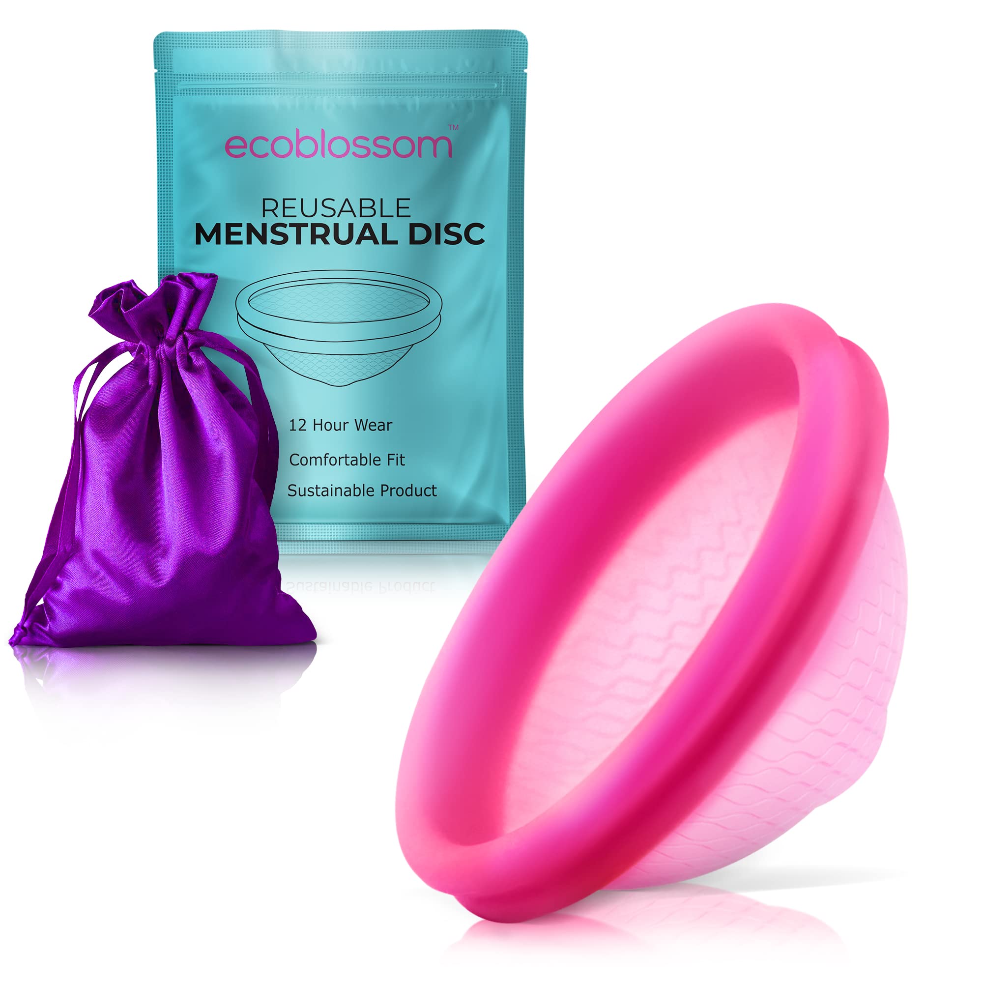 Ecoblossom Reusable Menstrual Disc - Large Menstrual Cup - Soft Period Disc for Women Designed EcoBlossom uk supplements