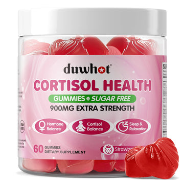 duwhot Cortisol Gummies, 15 in 1 Lower Cortisol Supplements for Women, w. Ashwagandha, Magnesium, Phosphatidylserine, Folate for Hormone Balance, Mood, Focus, Sleep Support, Sugar Free, Vegan, 60 duwhot uk supplements