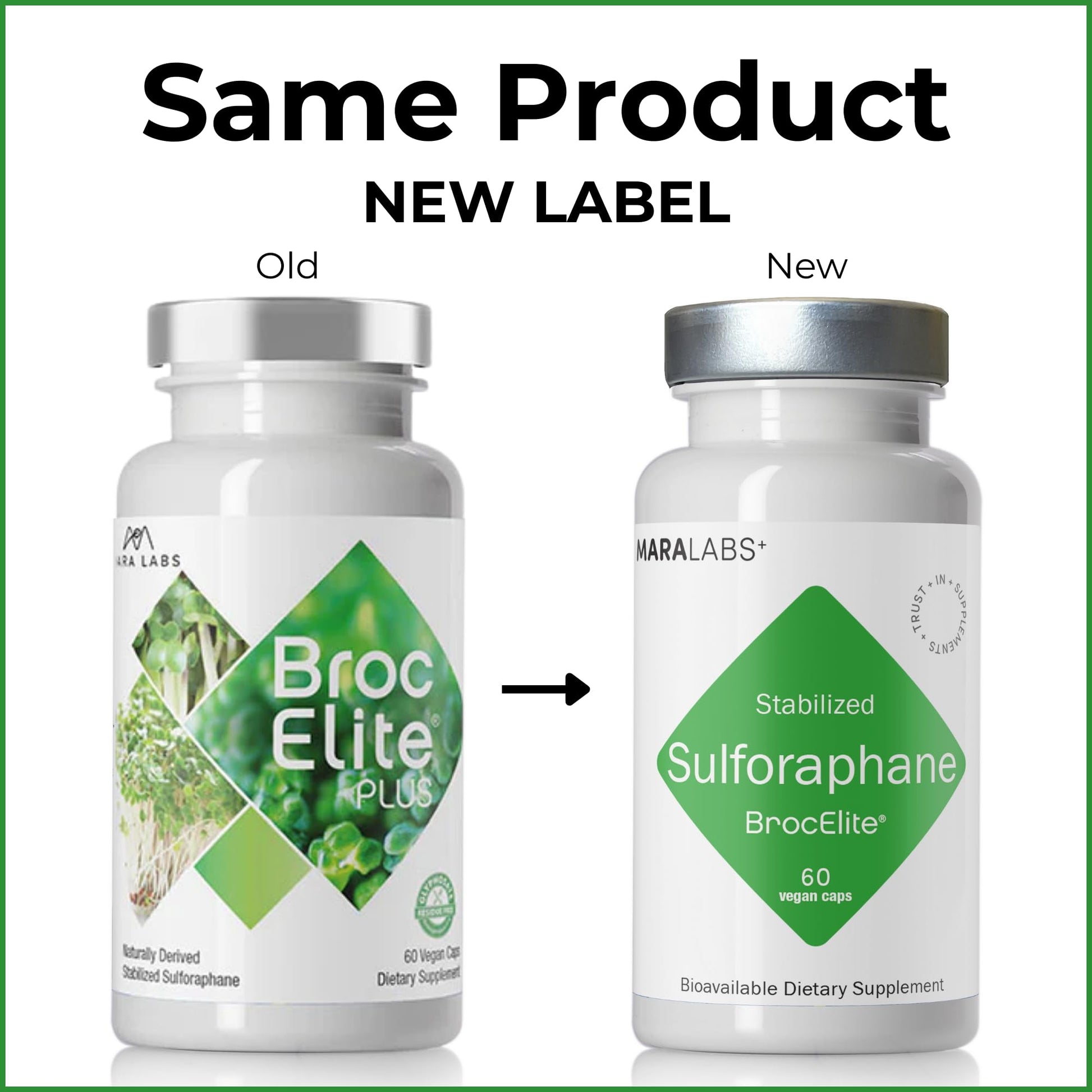 BrocElite Mara Labs Plus | Stabilized Broccoli Sulforaphane Supplement | Glyphosate Residue Free Certified – Third-Party Tested | 60 Vegan Capsules BrocElite uk supplements