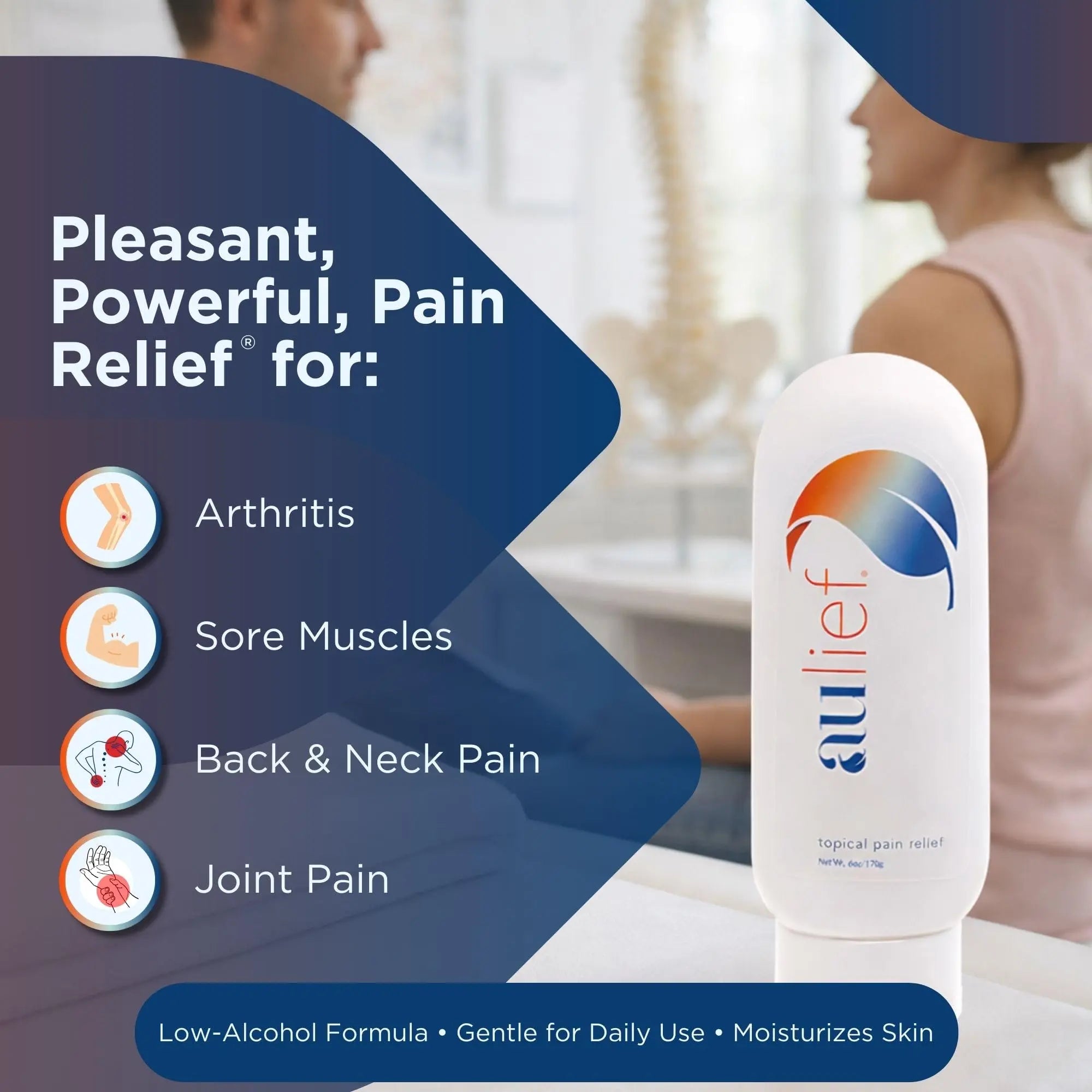 China-Gel Aulief Pain Relief Cream Arthritis & Muscle Rub for Sore Muscles & Joint Pain, Neck, Knee & Back Aches, Premium Mint Green Topical Gel, 6 oz Tottle China-Gel uk supplements