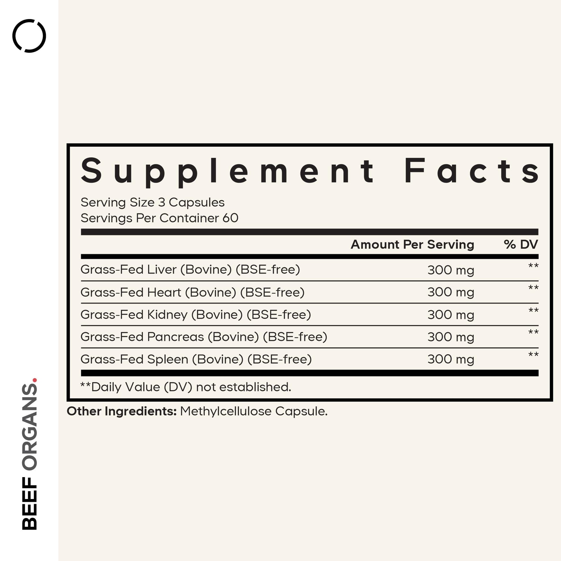 Codeage Grass Fed Beef Organs Supplement – Glandulars Supplements - Freeze Dried, Non-Defatted, Desiccated Liver, Heart, Kidney, Pancreas & Spleen Bovine Pills – Beef Vitamins - Non-GMO -180 Capsules Codeage uk supplements