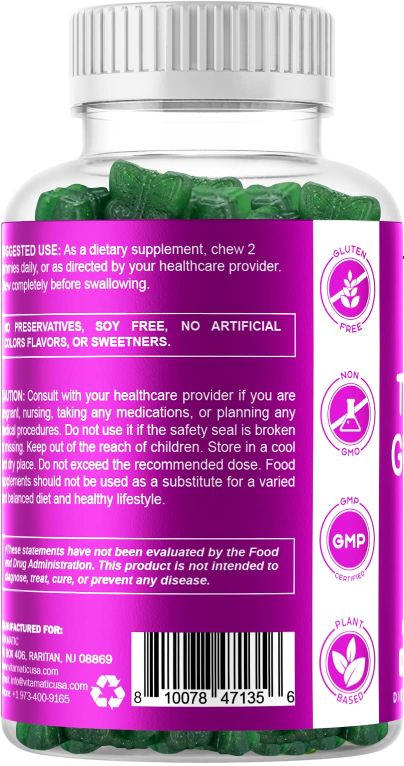 Vitamatic Vegan Thyroid Support Gummies with Iodine & Kelp - 60 Count - Improve Your Vitamatic uk supplements