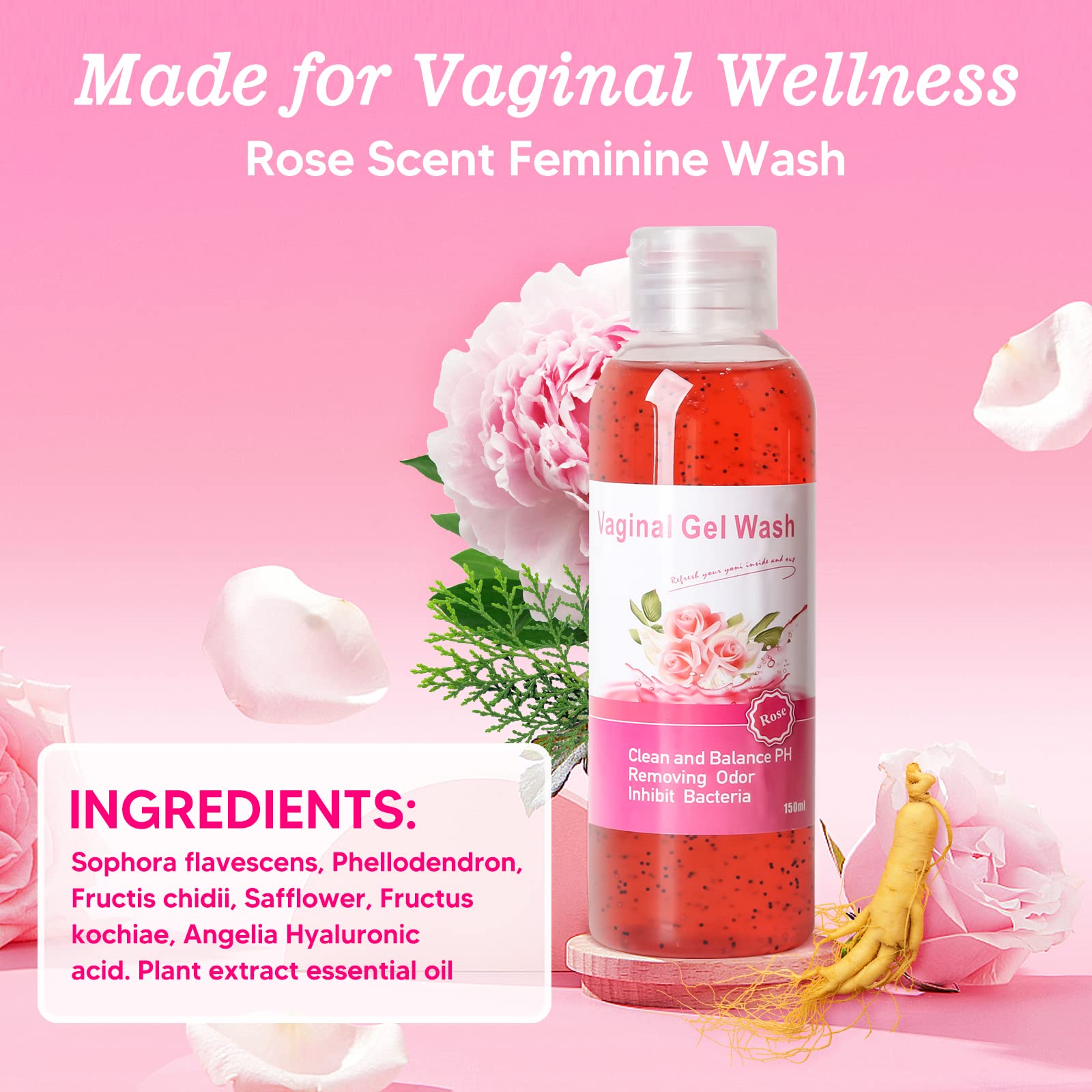 Feminine Wash & Yoni Oil & Yoni Soap Set for Women, Yoni Wash for Vaginal Ph Balance Remove Odor BASSI uk supplements