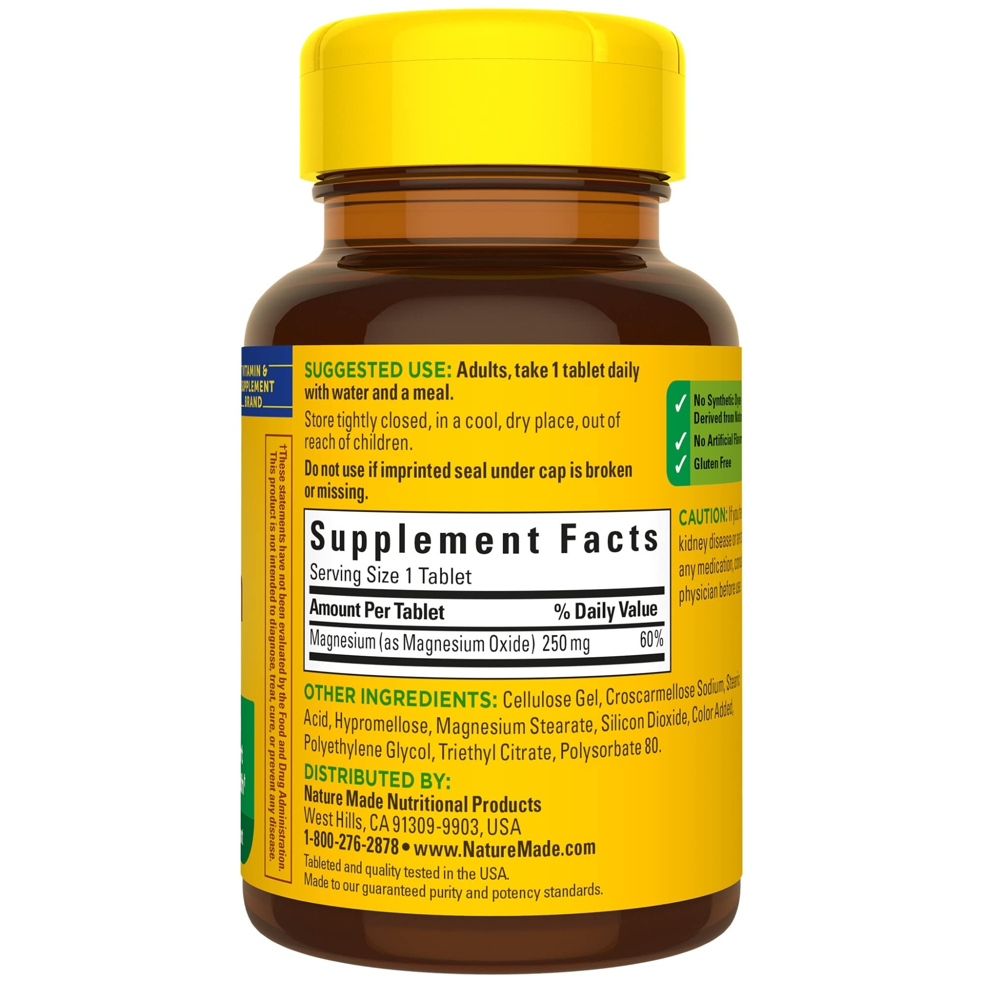 Nature Made Magnesium Oxide 250 mg, Dietary Supplement for Muscle, Heart Nature Made uk supplements