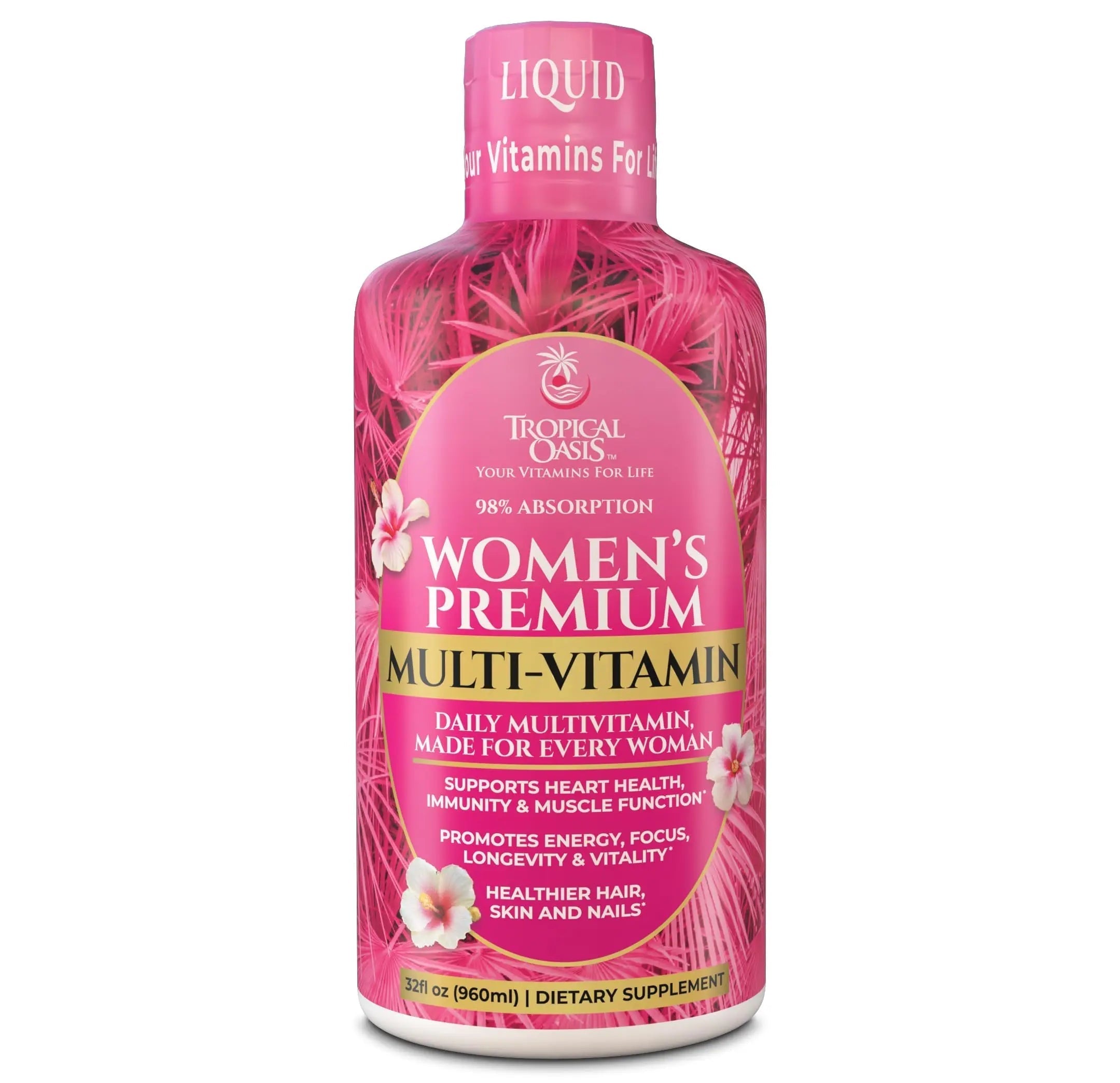 Premium Liquid Multivitamin for Women | Sugar Free Women’s Multivitamin | 100+ Vitamins, Minerals Tropical Oasis uk supplements