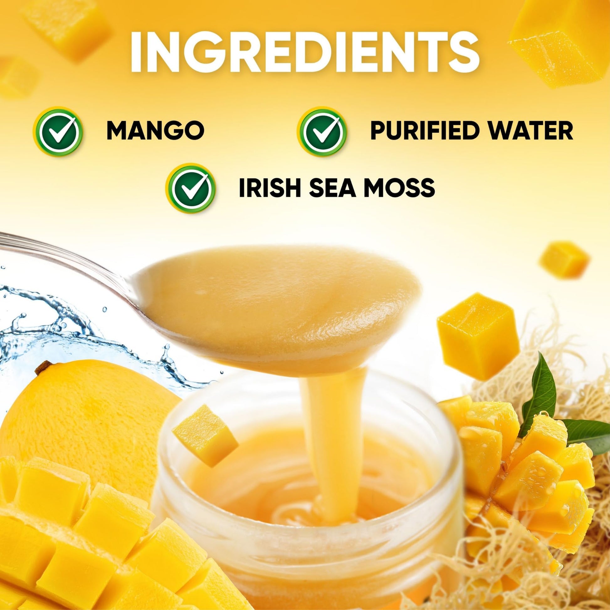 Joy Sea Moss Wildcrafted Irish Sea Moss Gel 16 oz | Made in USA | Gold Seamoss Superfood | Rich in Vitamins & Minerals | Real Fruit | Nutritional Supplement | Mango Joy Sea Moss uk supplements