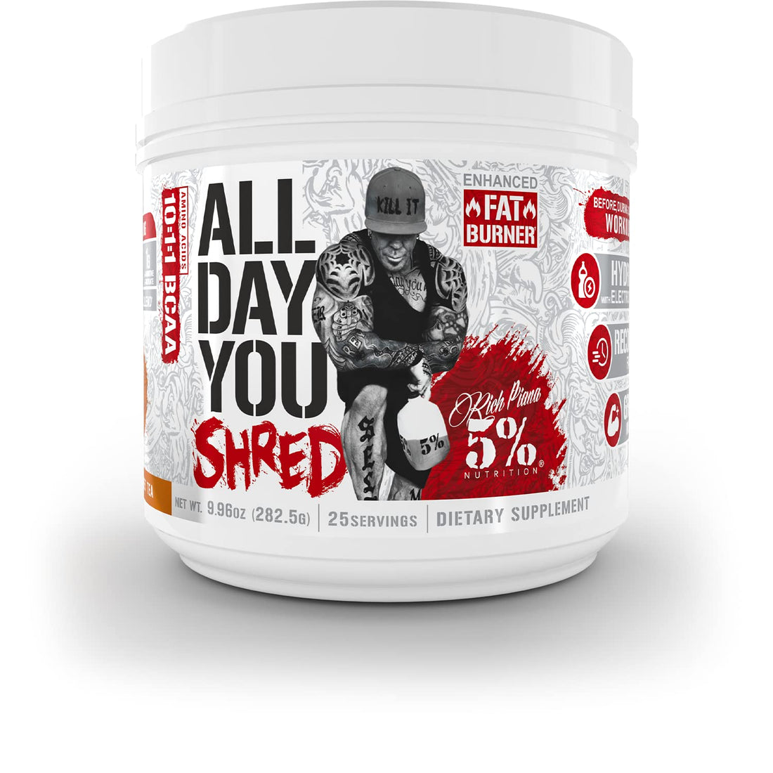 5% Nutrition Rich Piana AllDayYou Shred BCAA Powder | Amino Acid Supplement 5% Nutrition uk supplements