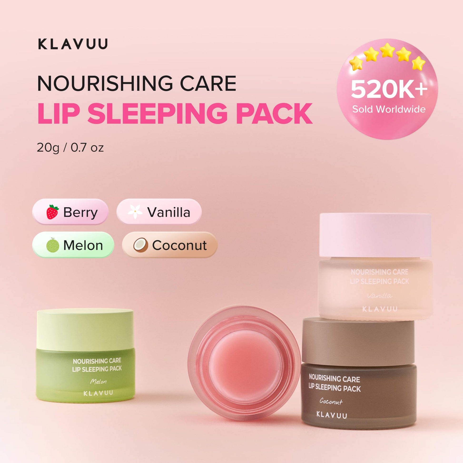 Klavuu Lip Mask Sleeping Pack (0.7oz) – Overnight Deep Hydrating Korean Lip Balm Treatment for Very Dry, Chapped Lips | Lip Lightening & Plumping with Instant Hydration | Gentle Exfoliating (Berry) KLAVUU uk supplements