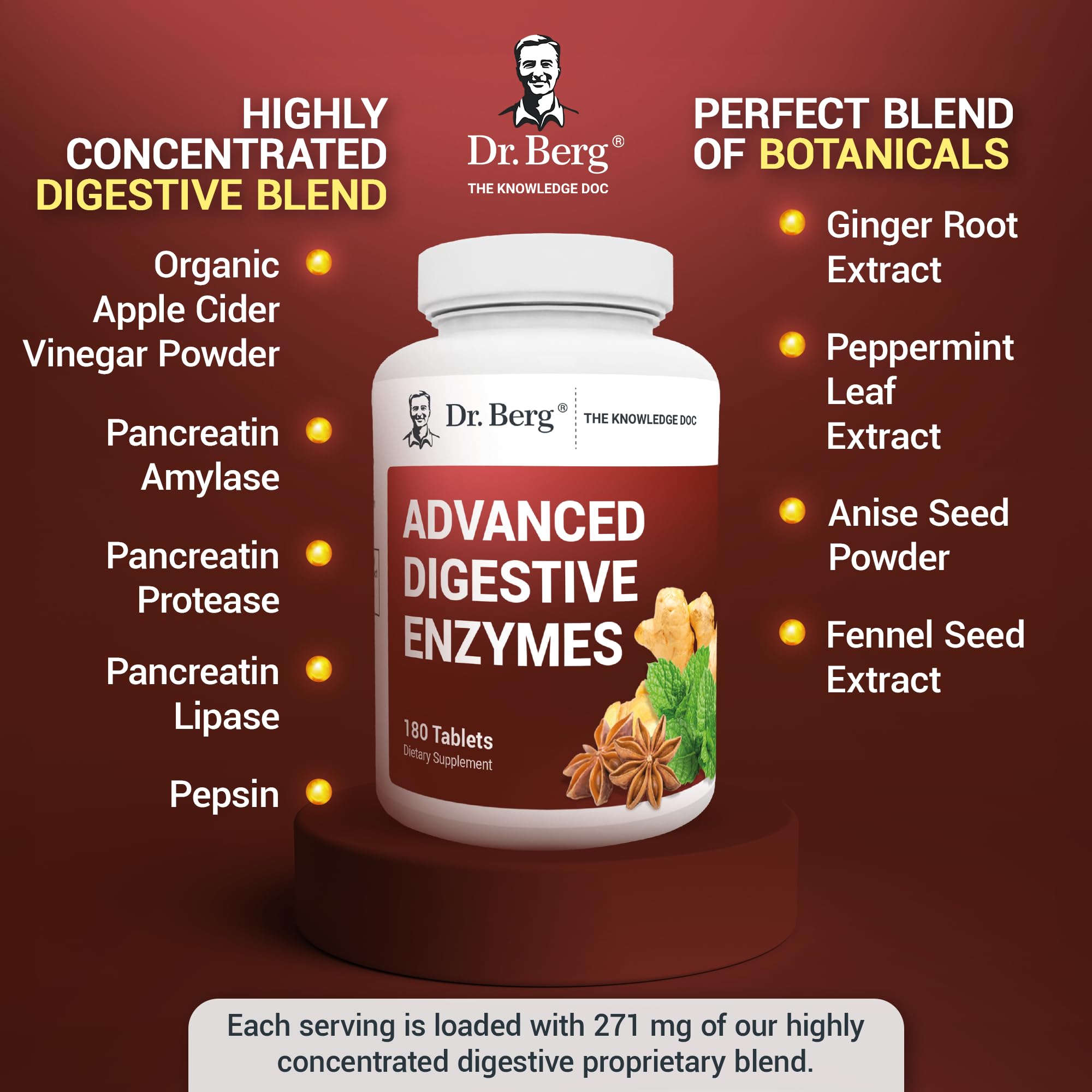 Dr. Berg Advanced Digestive Formula with Apple Cider Vinegar - Includes Digestive Health Dr. Berg Nutritionals uk supplements