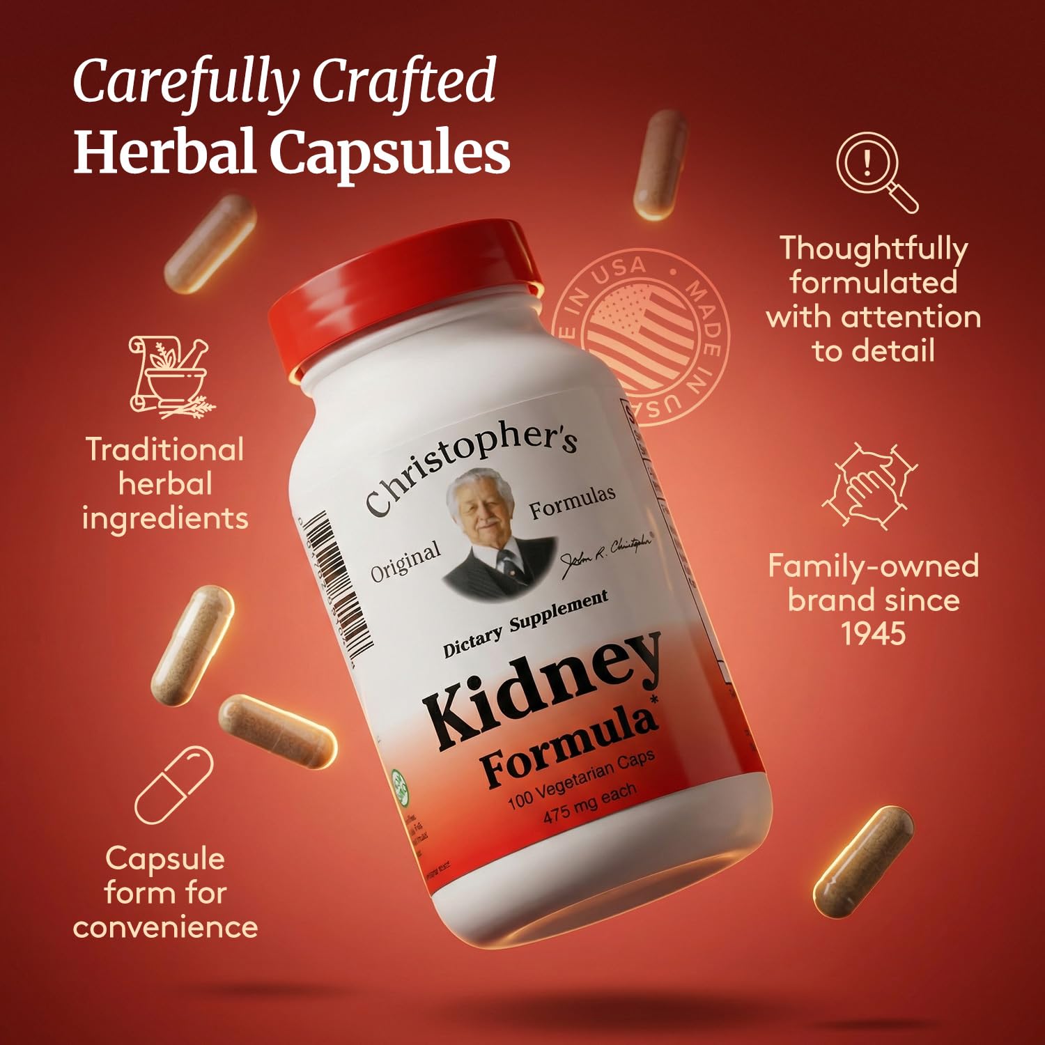 Christopher's Original Formulas Kidney Formula - Kidney Cleanse Detox & Repair Formula - Herbal Blend for Kidney Support Christopher's Original Formulas uk supplements