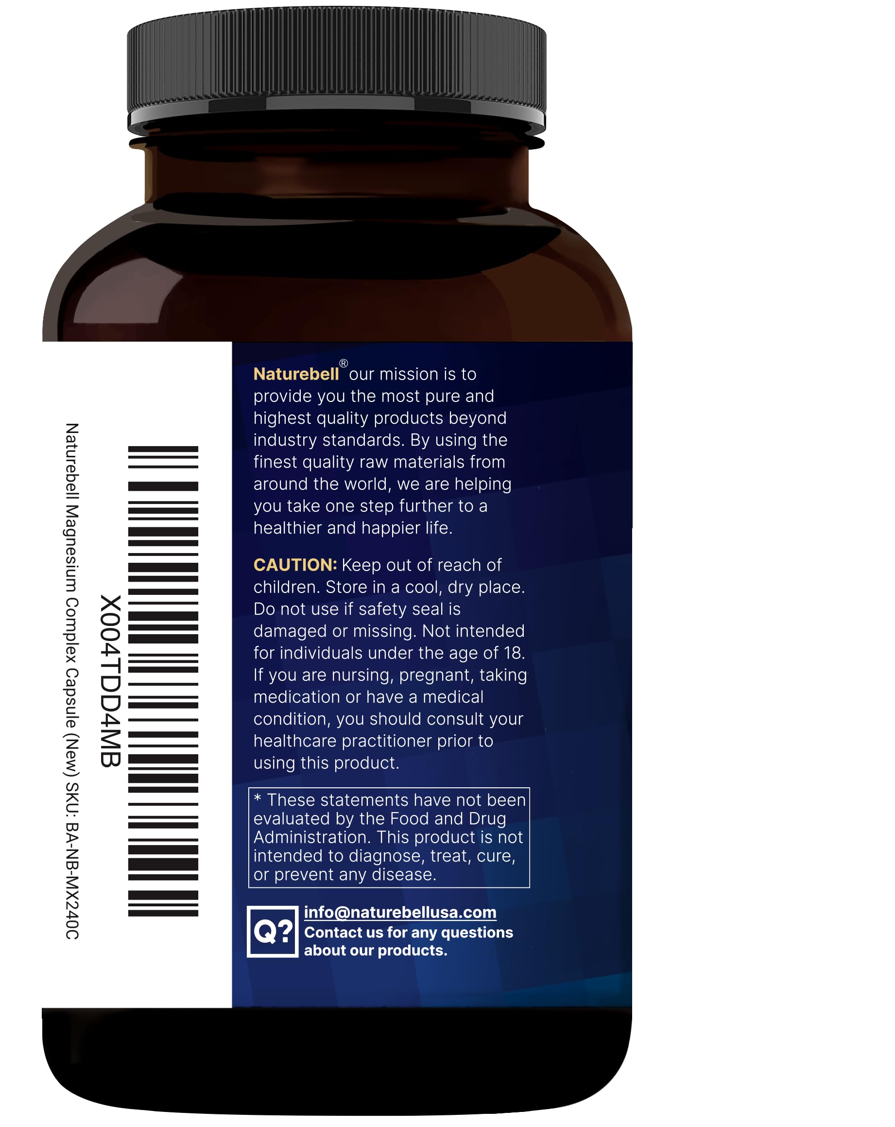 NatureBell 12-in-1 Magnesium Complex 1000mg, 4-Months Supply – Magnesium Glycinate, Citrate, Taurate, Malate, & More – High Absorption Formula for Men & Women – Chelated & Purified – 240 Capsules NatureBell uk supplements