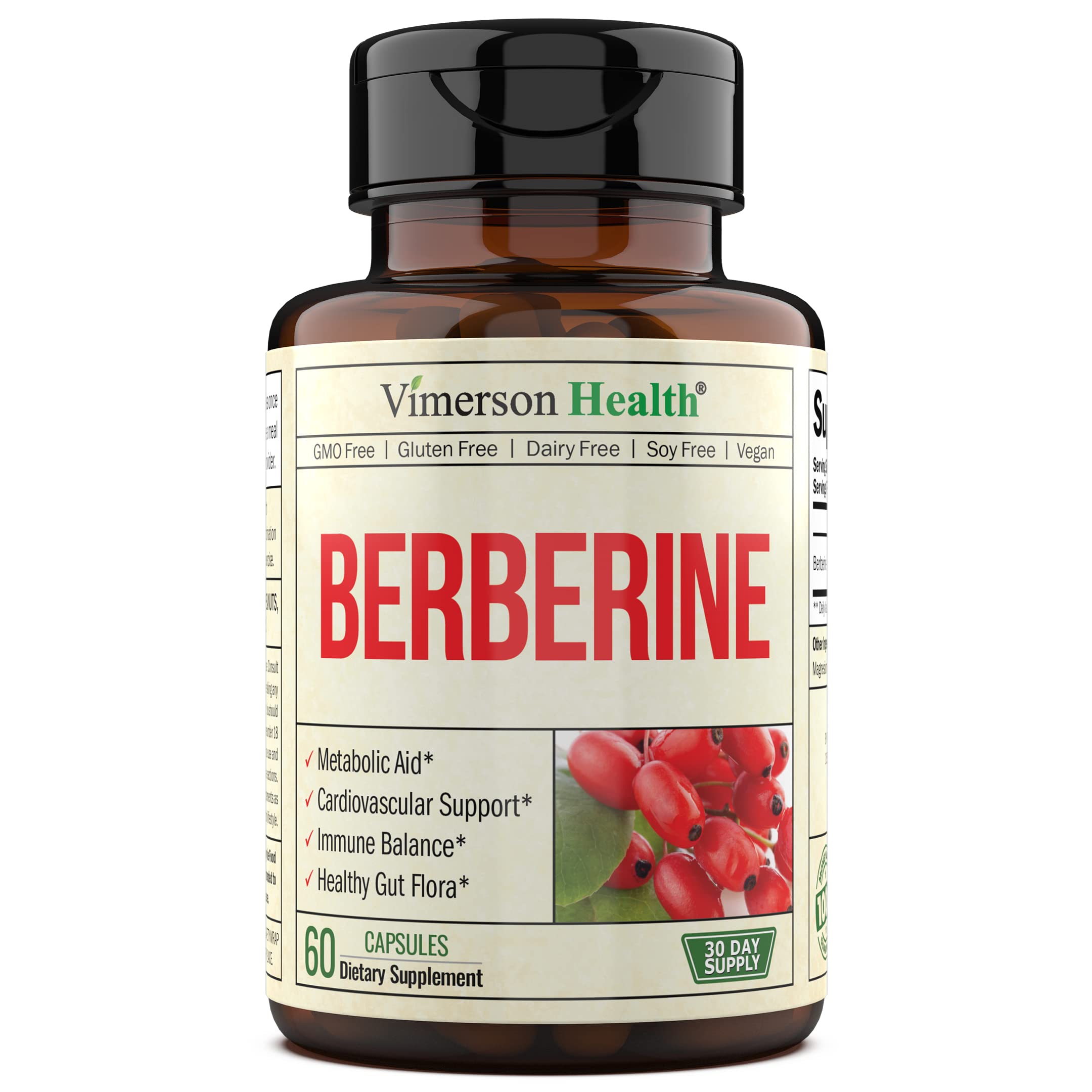 Vimerson Health Berberine Supplement with 3rd Party Tested Berberine 1200mg Per Serving Vimerson Health uk supplements