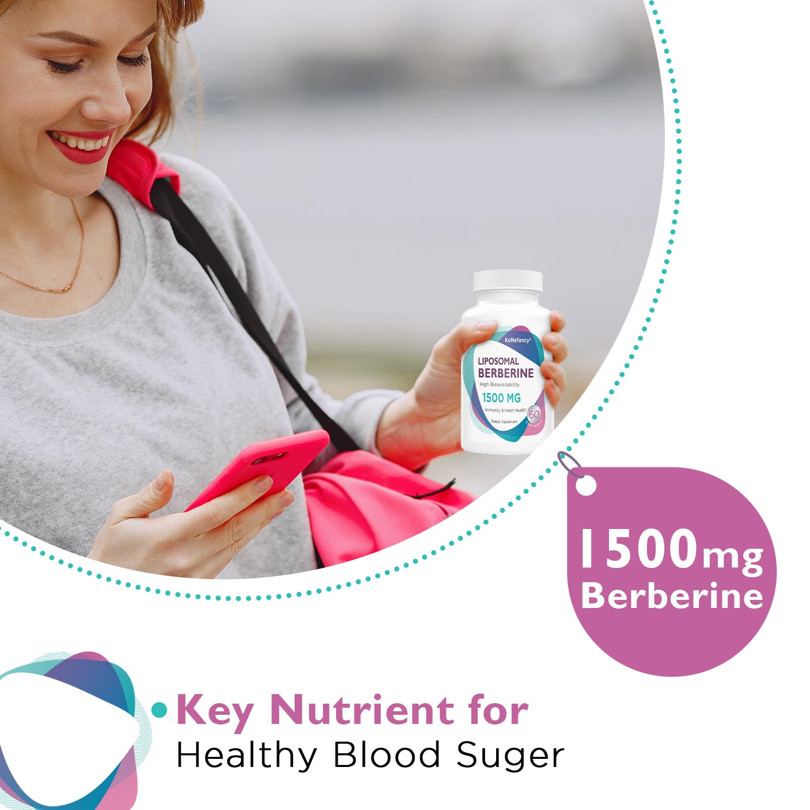 Berberine HCL Supplement 1500mg - High Bioavailability Liposomal Berberine Capsules KoNefancy uk supplements