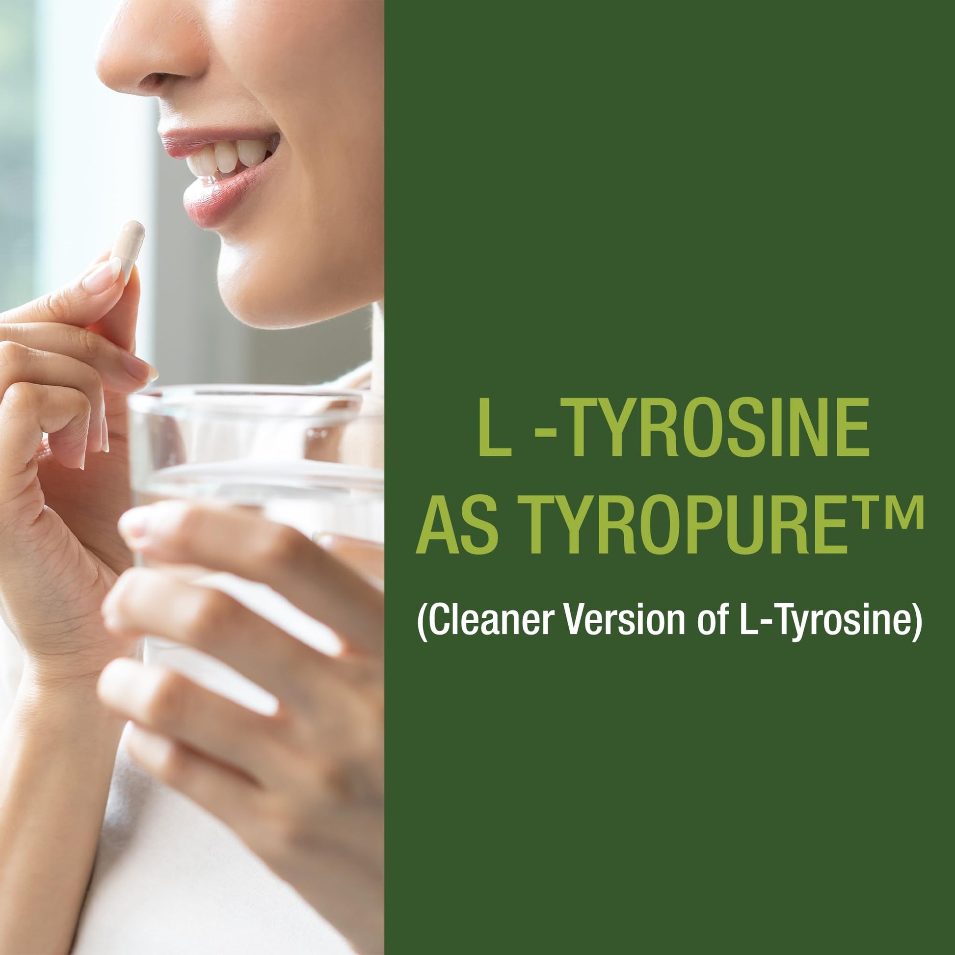 TyroPure L Tyrosine Supplement. More Bioavailable, Cleaner Version of L-Tyrosine. Vegan, Naturally Fermented 500mg Capsules for Mental Clarity, Dopamine. Mood Support for Women and Men Peak Performance uk supplements
