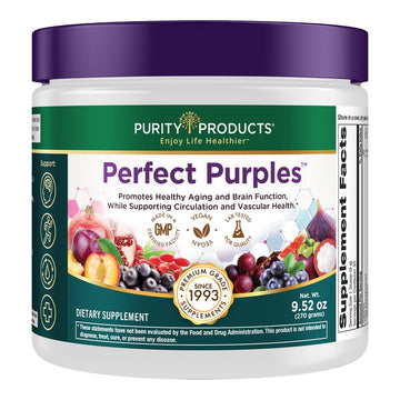 Purity Products Perfect Purples Powder Phytonutrient Rich, Healthy Aging Super Formula - Support Total Body Health - High ORAC Power - P40p Pomegranate Extract w/ 40% Punicosides - 30 Day Supply Purity Products uk supplements