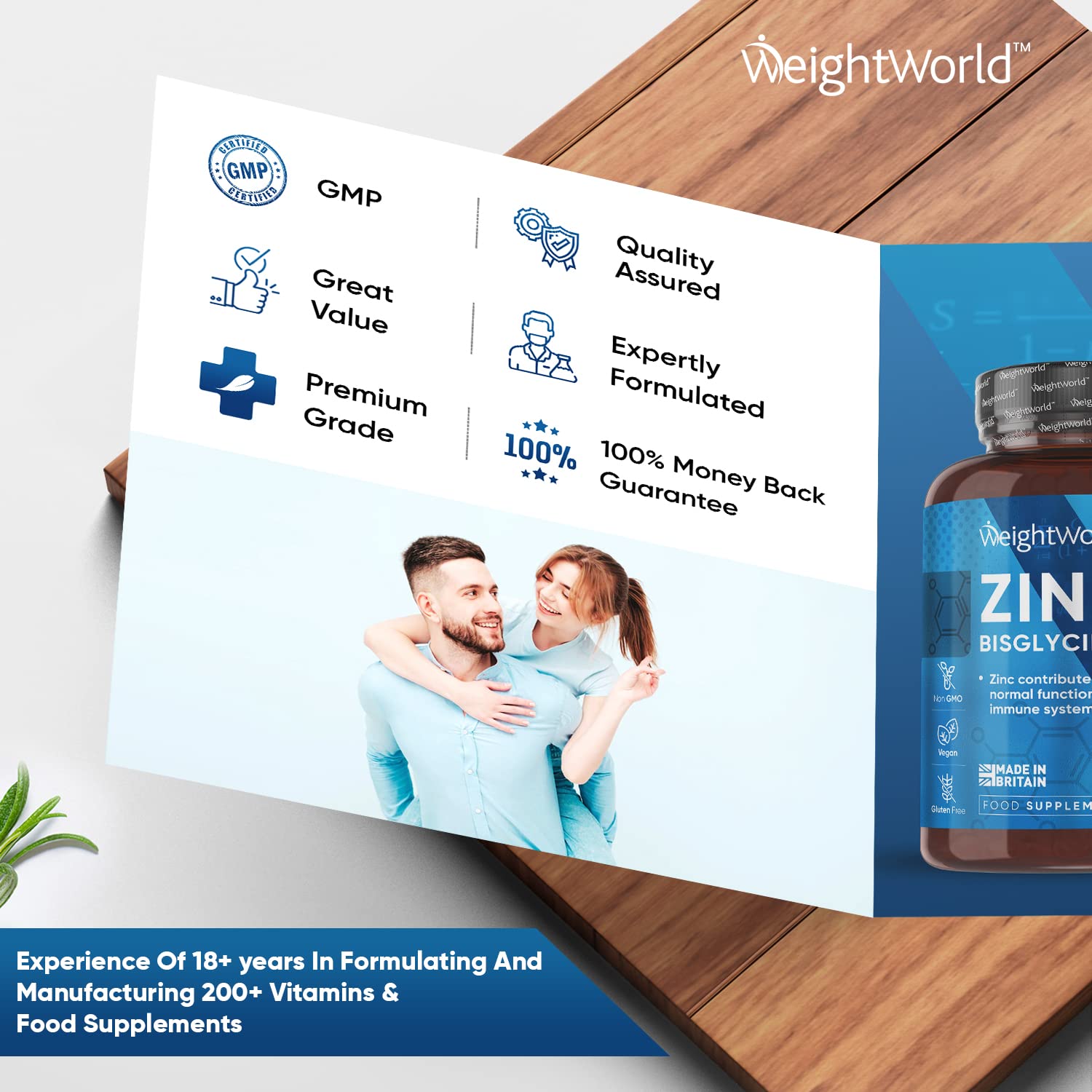 High Strength Zinc Tablets 50mg – 400 Vegan Zinc Bisglycinate Tablets 6+ Months WeightWorld uk supplements