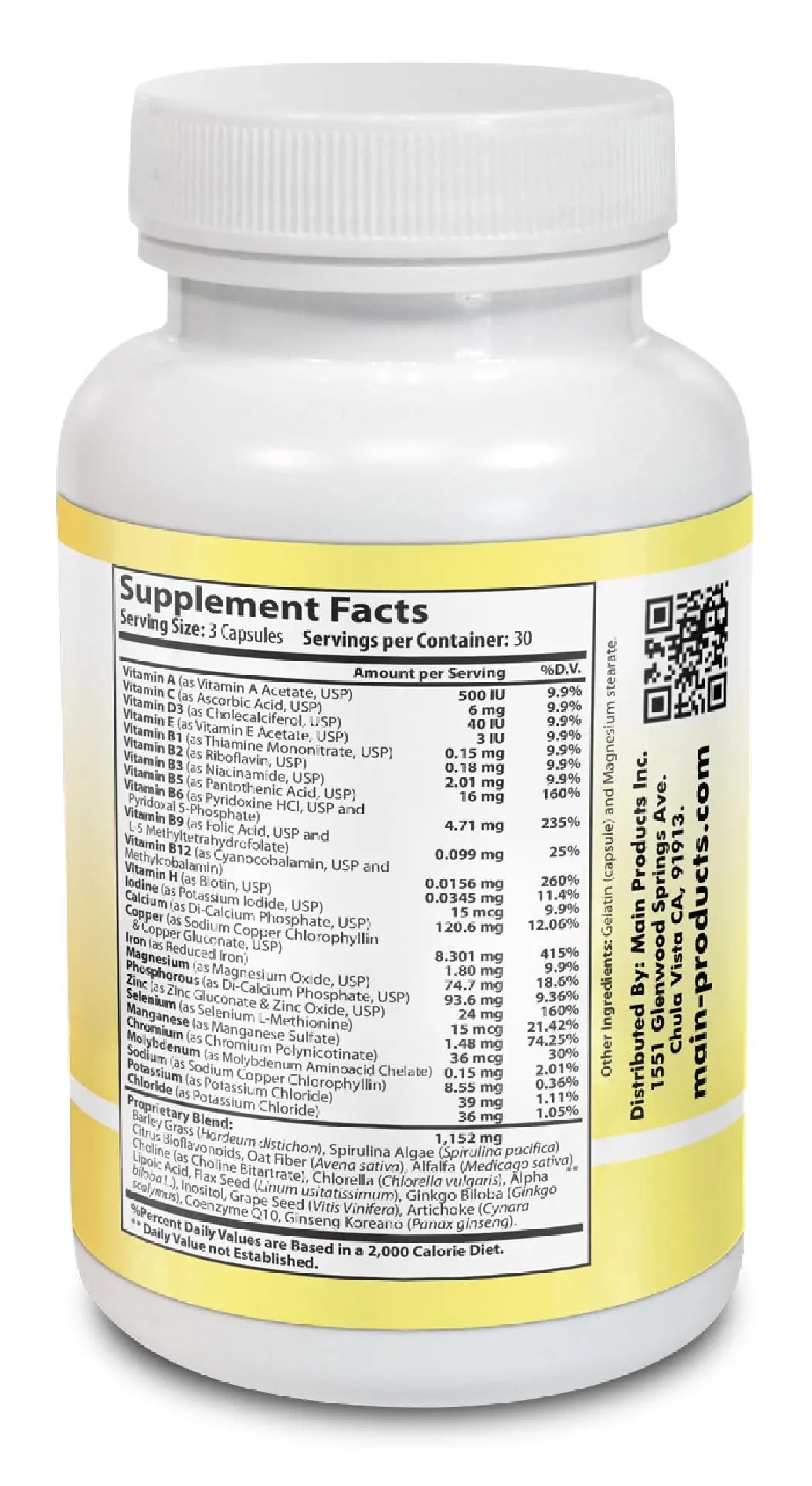 Vitamin Complex Multivitamins and Multiminerals - 12 Vitamins and 14 Minerals, Vitamin A C D3 E B1 B2 B3 B5 B6 B9 B12 H and Minerals Main Products uk supplements