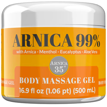 Arnica 35 Arnica Body Massage Gel – Water-Based Cosmetic Massage Gel with Arnica Montana, Fast-Absorbing Lightweight Texture, Non-Greasy Feel, Dermatologically Tested, 16.9 fl oz Arnica uk supplements