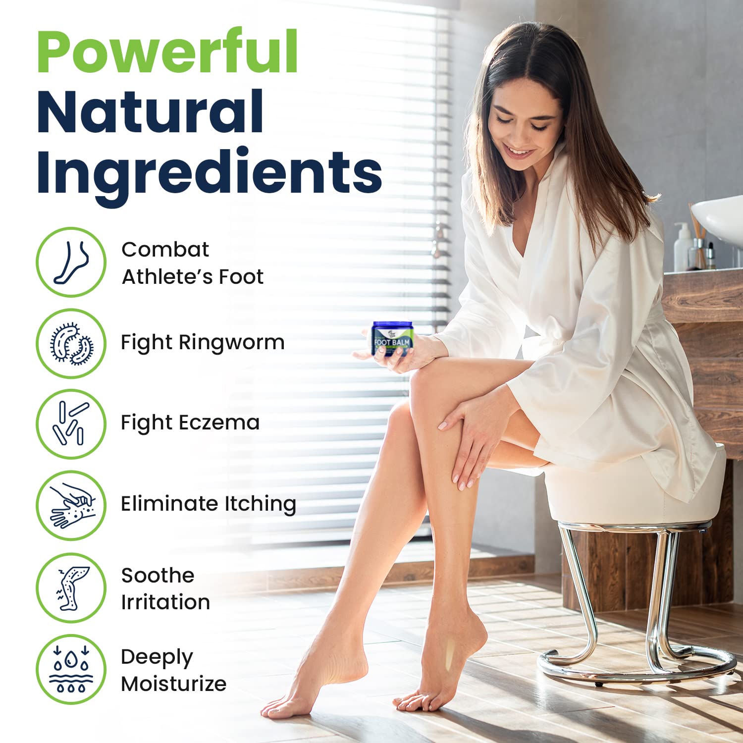 Tea Tree Oil Foot Balm/ Moisturizer For Dry Cracked Feet - Instantly Hydrates & Soothes FOOT CURE uk supplements