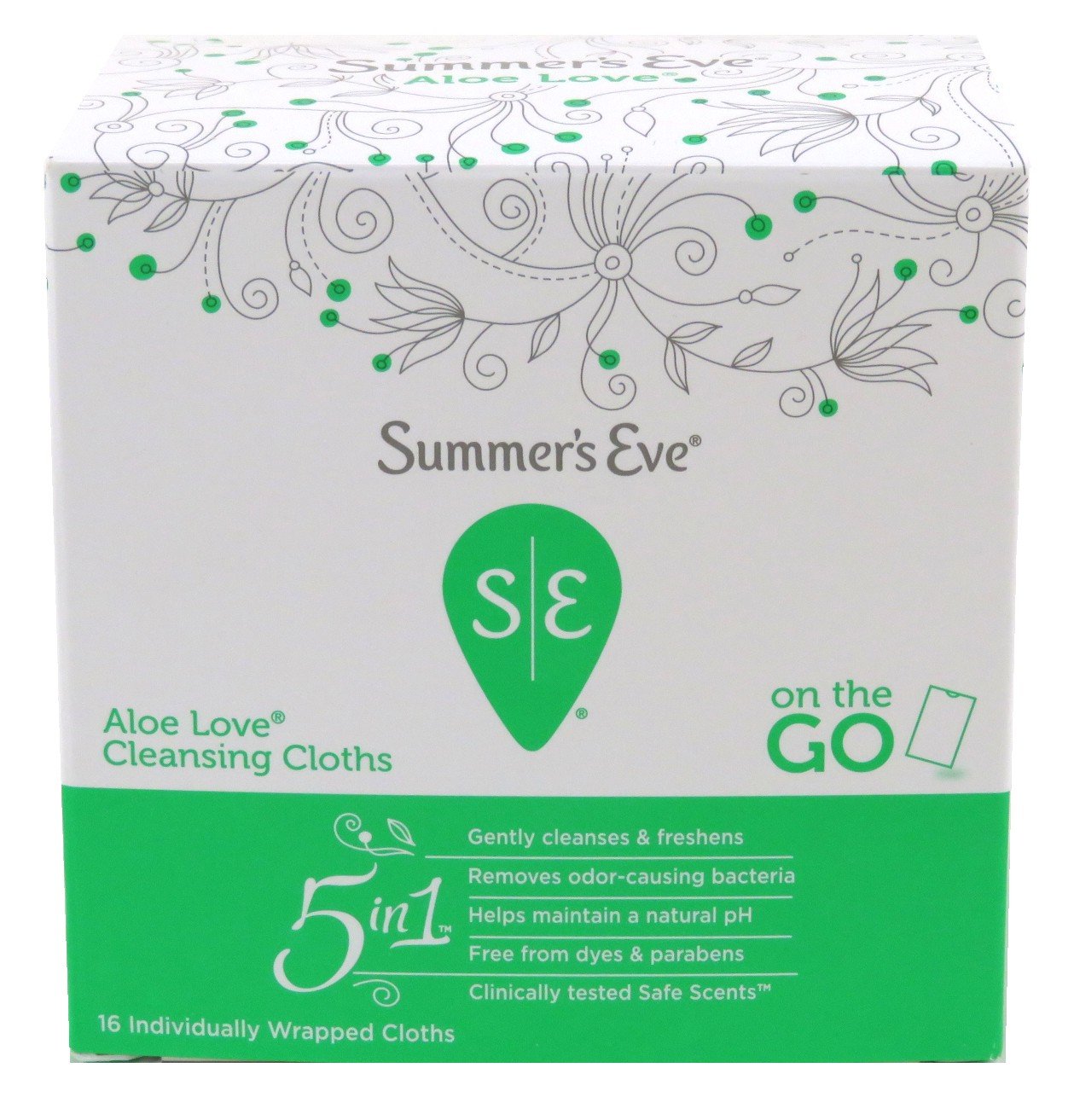 Summers Eve Cleansing Cloths 16 Count Aloe Love (3 Pack) Summer's Eve uk supplements