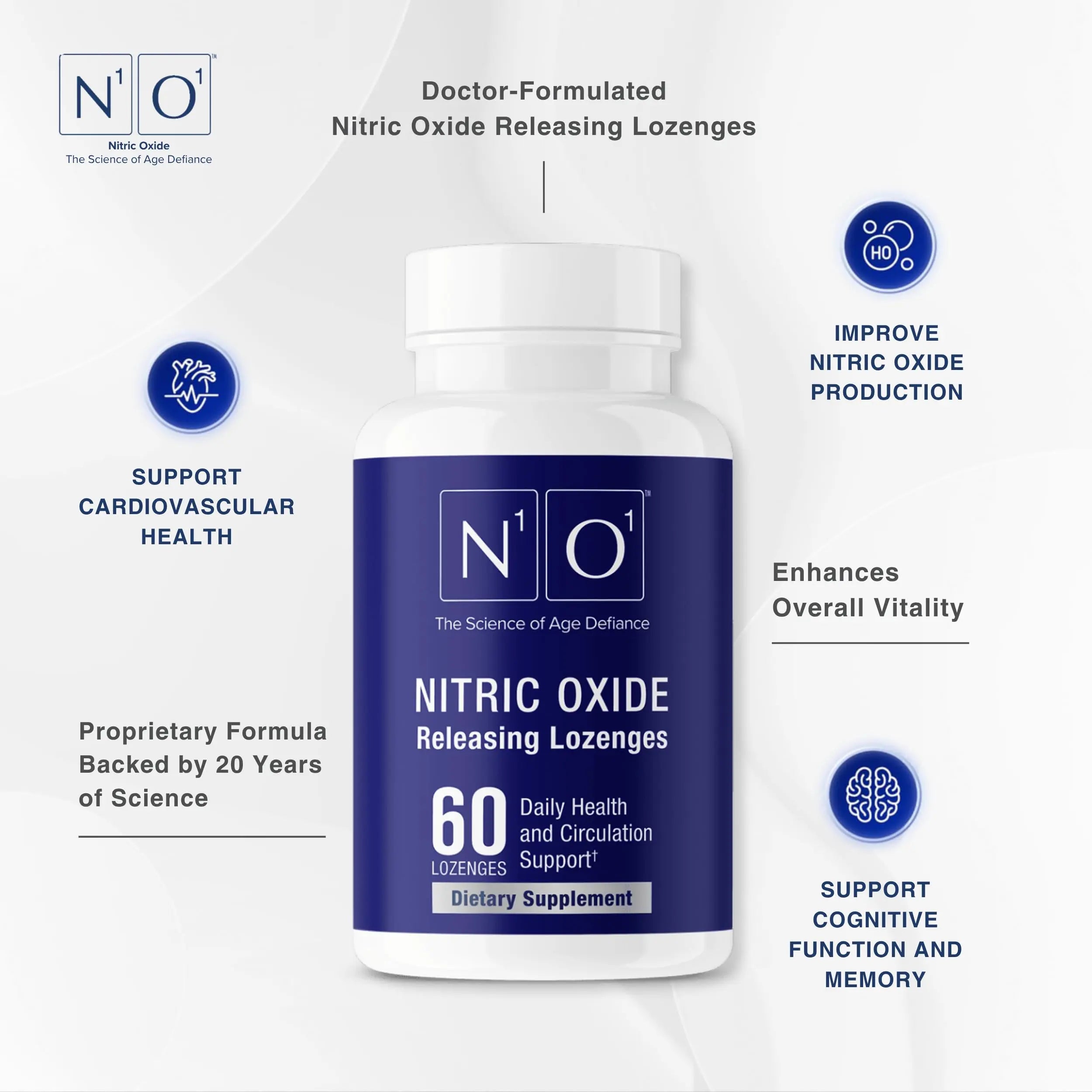 N1O1 Nitric Oxide Lozenges - 60 Count - Nitric Oxide Supplement for Heart Health, Circulation, Energy, Blood Flow, Oxygenation, Healthy Blood Pressure N1O1 uk supplements