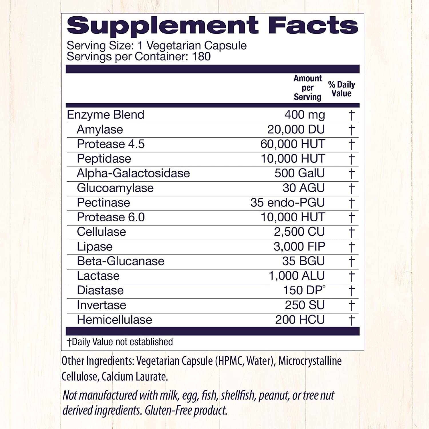 Healthy Origins Digestive Enzymes (NEC) Broad Spectrum - with Protease Healthy Origins uk supplements