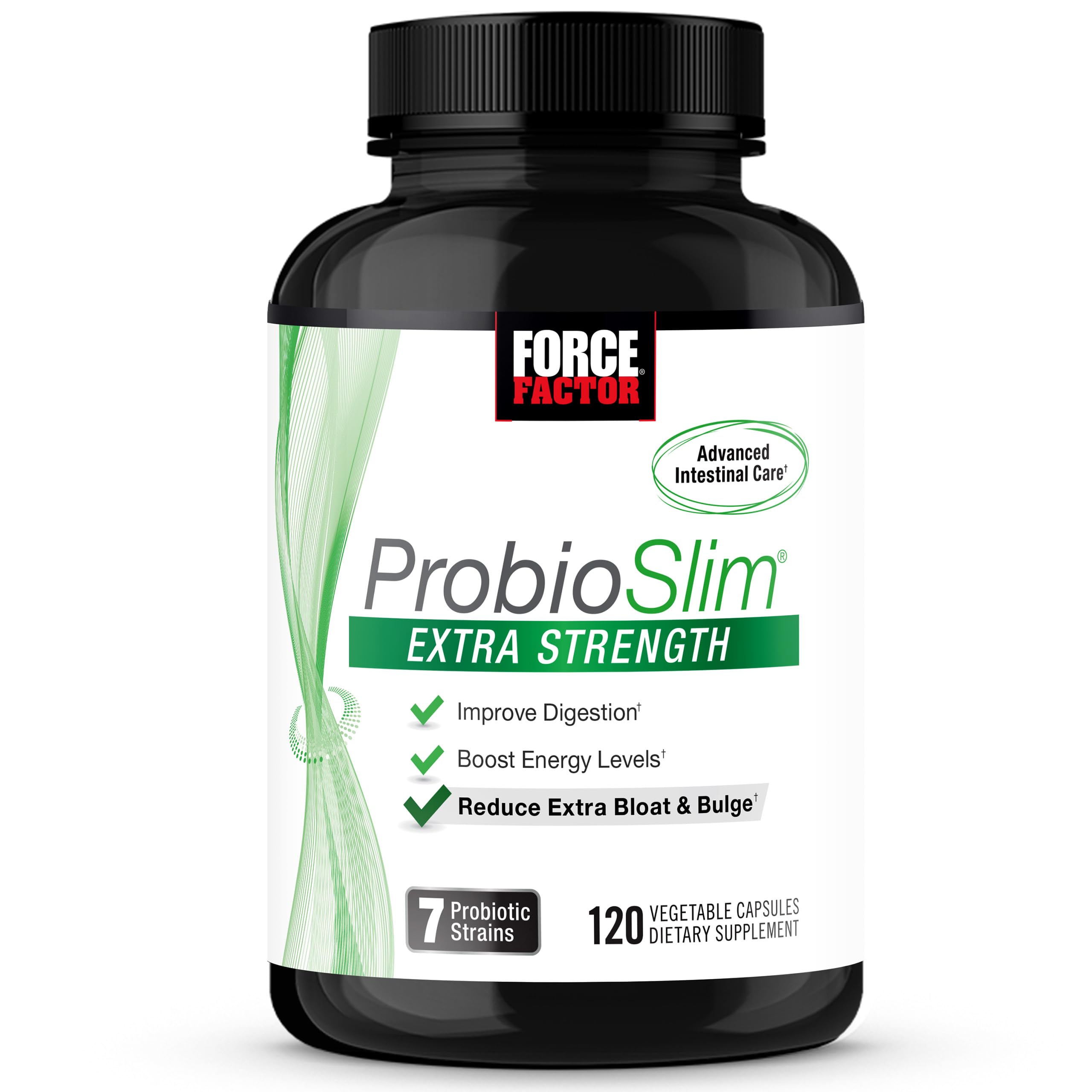 Force Factor ProbioSlim Extra Strength Probiotics for Women and Men with 30 Billion CFUs of Probiotics for Digestive Health, Bloating Relief, and Gut Health, with Prebiotic Fiber, 120 Capsules Force Factor uk supplements