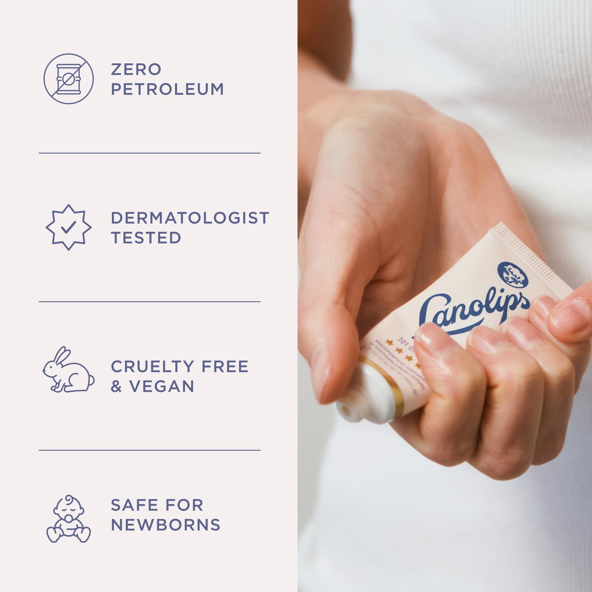 Lanolin 101 Multipurpose Ointment - Lanolin Lip Balm & Healing Ointment for Skin Barrier Repair - Moisturizer for Dry Lips, Cuticles & Elbows - No Petroleum Formula - Original Superbalm (0.52 oz) Lanolips uk supplements