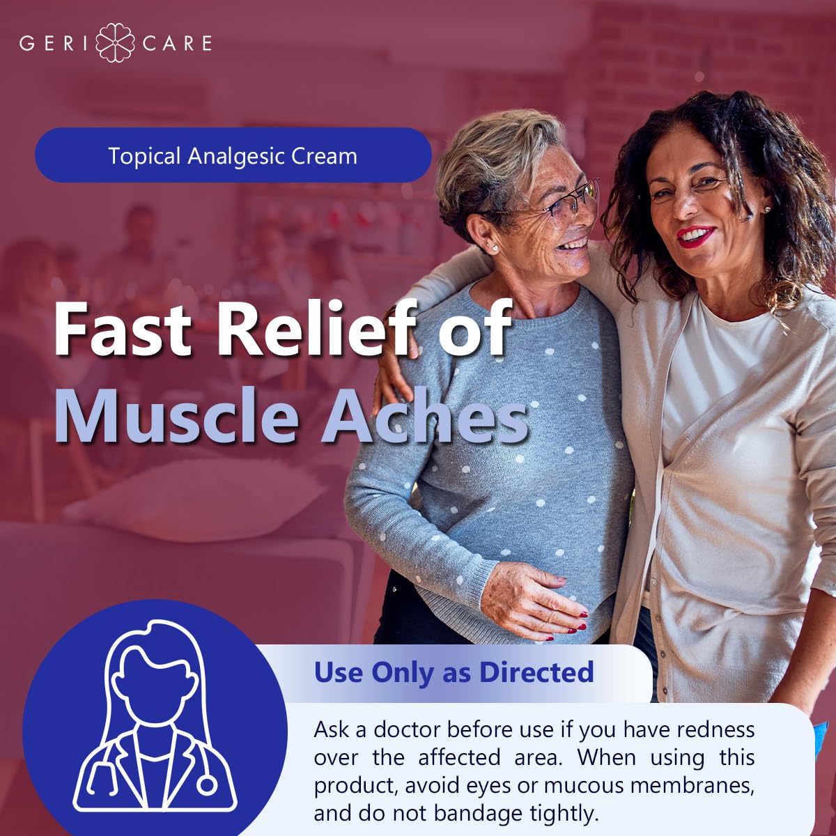 GeriCare Topical Analgesic Cream, Menthol 10%, Methyl Salicylate 15%, Fast Absorption, Pain Relief of Minor Muscle Aches, Body Stiffness, Joint Pain & Soreness, 3 Ounce (Pack of 1) GeriCare uk supplements