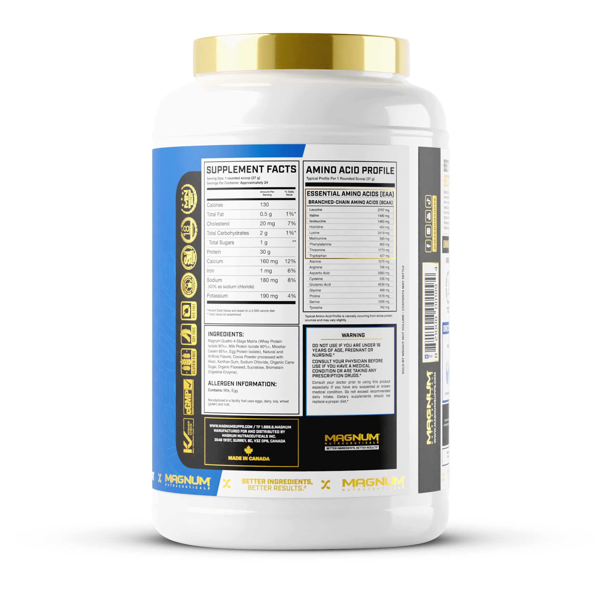 Magnum Nutraceuticals Quattro -, Peanut Butter Cups, 2LB - May Support Muscle Growth QUATTRO uk supplements