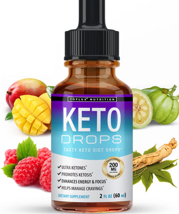 Keto Diet Drops Weight Loss Ketogenic Supplement - Premium Fat Burner Formula Toplux uk supplements