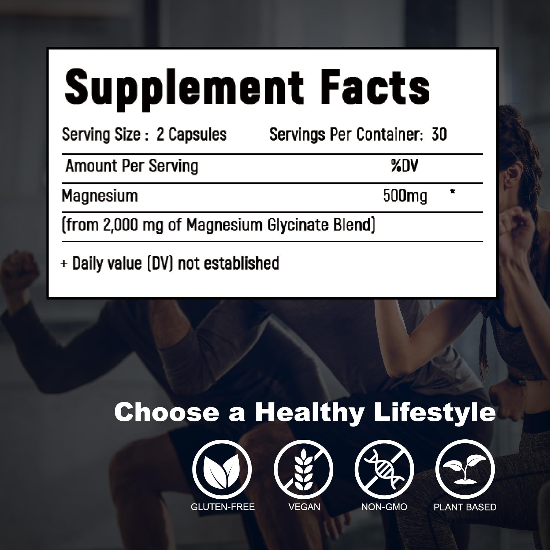 Laicuherb Magnesium Capsules for Bone and Muscle Health, 500 mg Magnesium Supplement, 60 Count, Vegetarian Capsules Laicuherb uk supplements