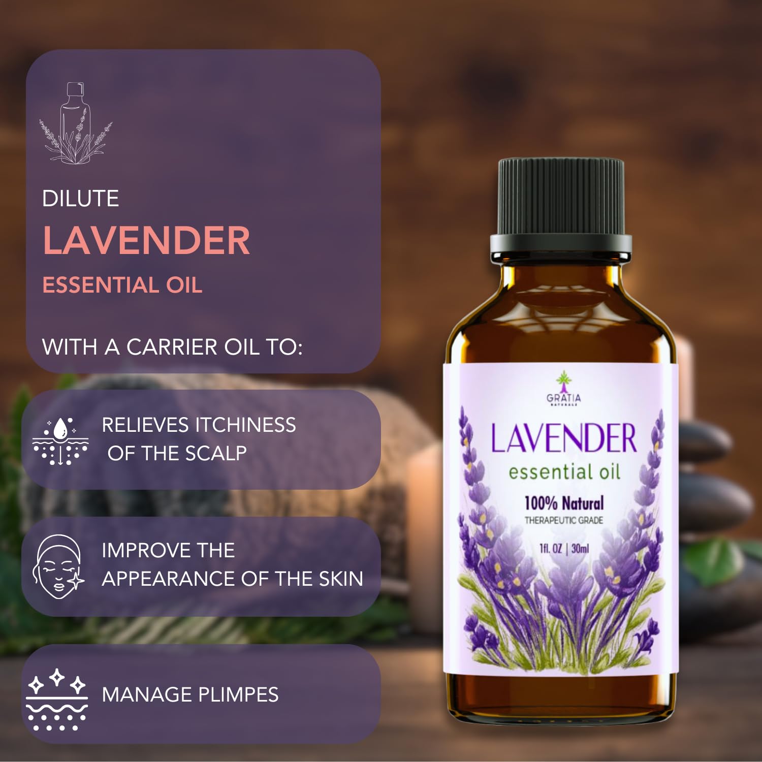 Gratia Naturals Lavender Essential Oil - 100% Pure and Natural … GRATIA NATURALS uk supplements